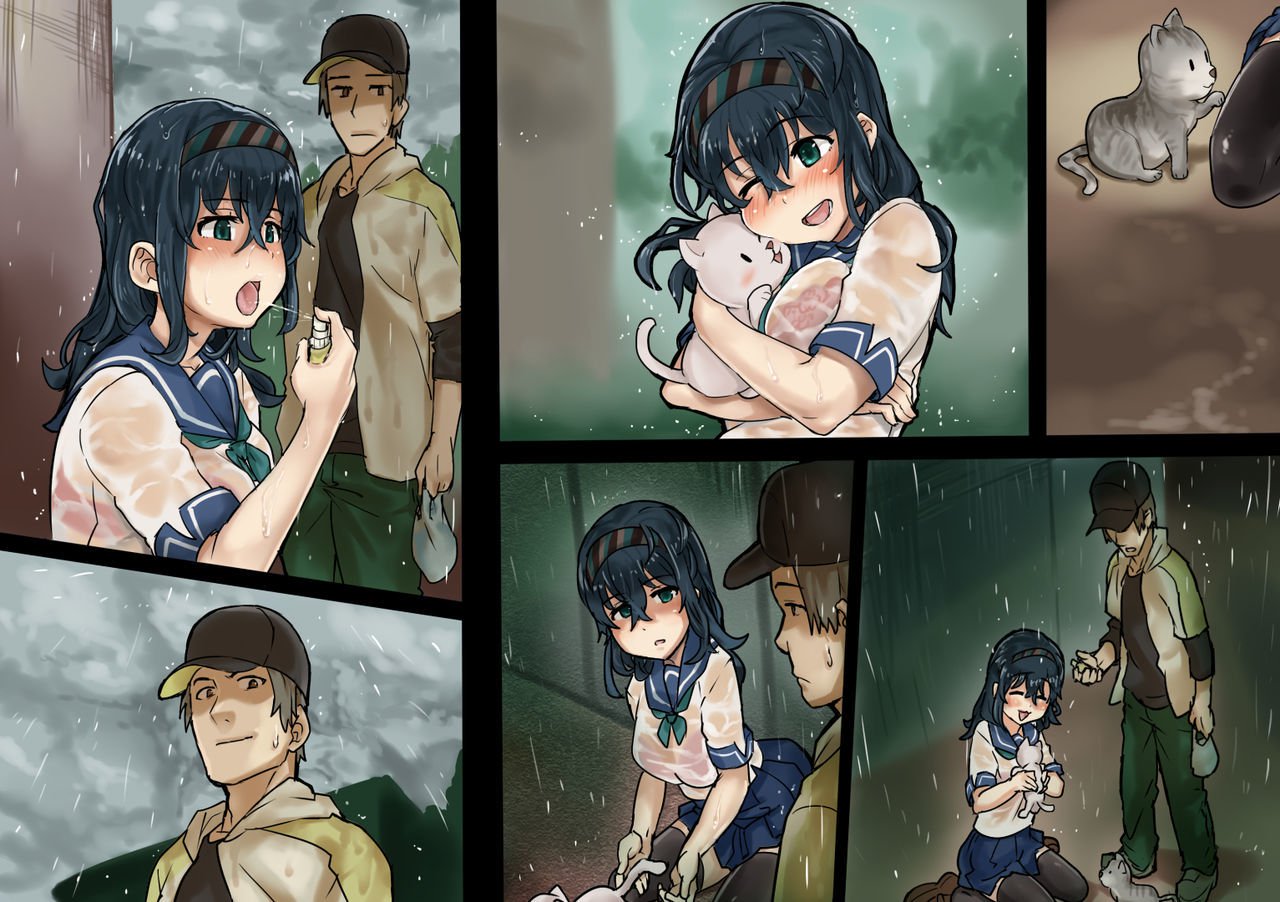 ずぶ濡れ青福娘に制服をのませてれんぞく中だし〜るみちゃんはよっきゅうふまん〜