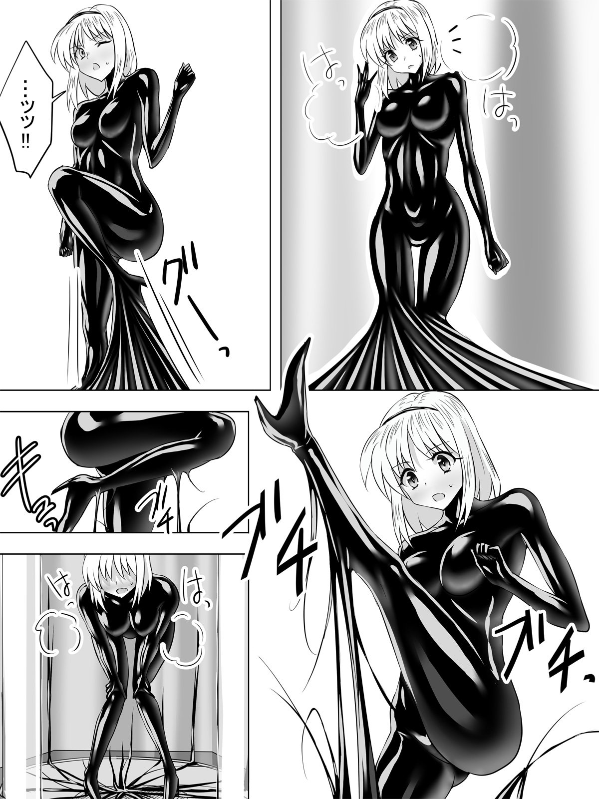 ピッキリスーツメイドと道亭キゾク|タイトスーツのメイドと処女貴族