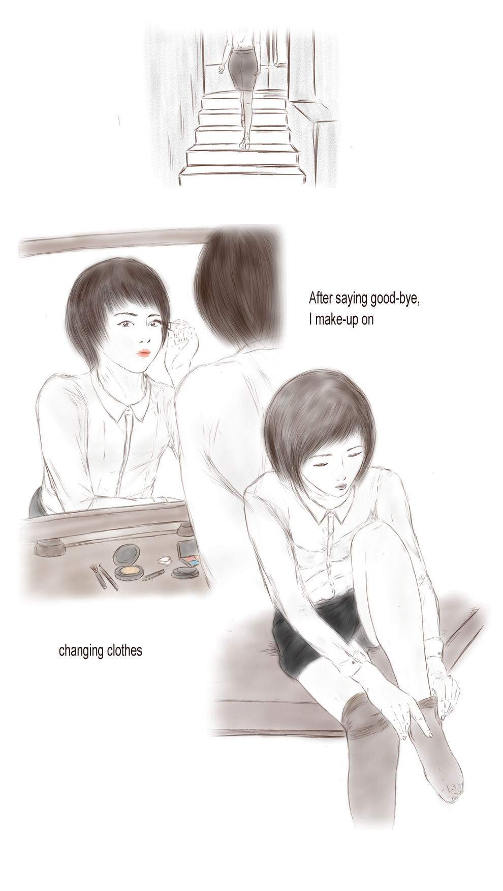 セクシーな女性教師は彼女のペニスを隠す