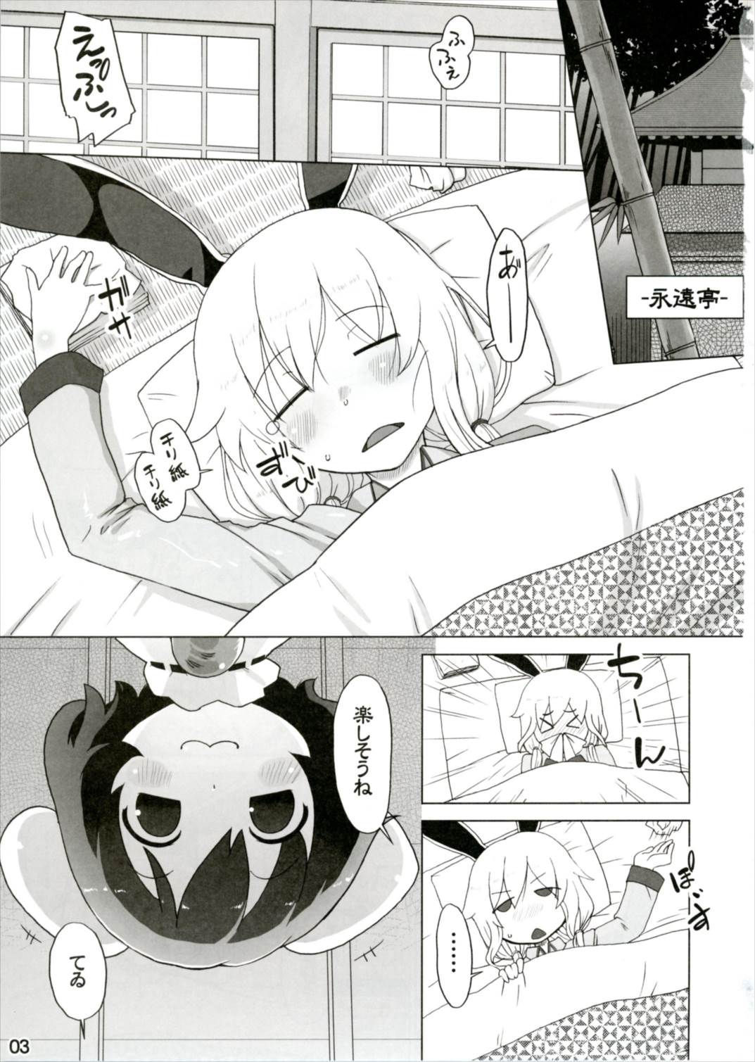 風邪ひき兎と看る兎。