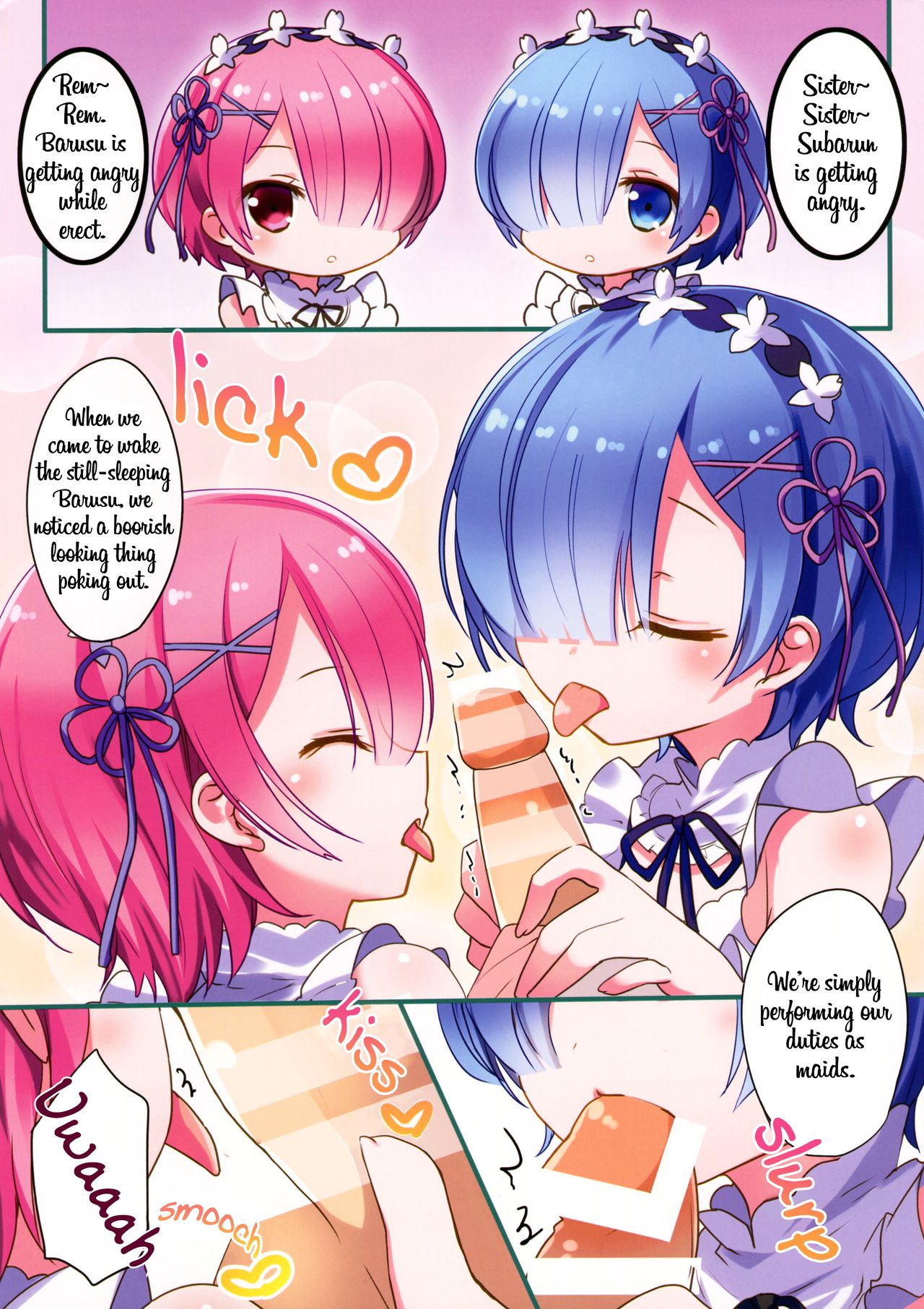 (C90) [@ism (青野りぼん)] メイドのおしごと (Re:ゼロから始める異世界生活) [英訳]