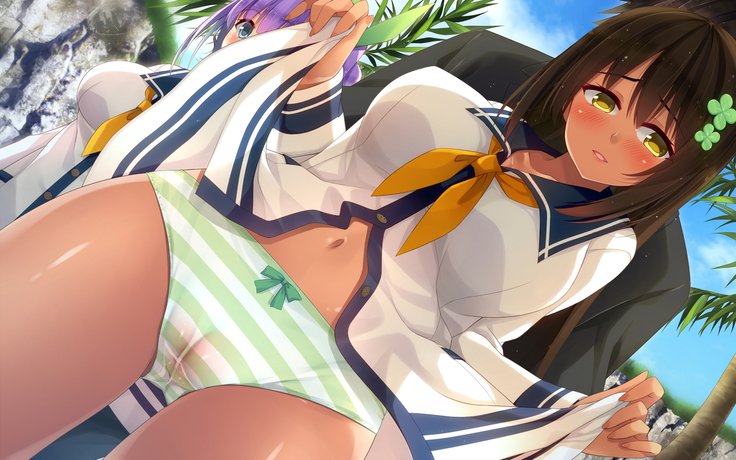 ビーチで妊娠中のエムをゲット！