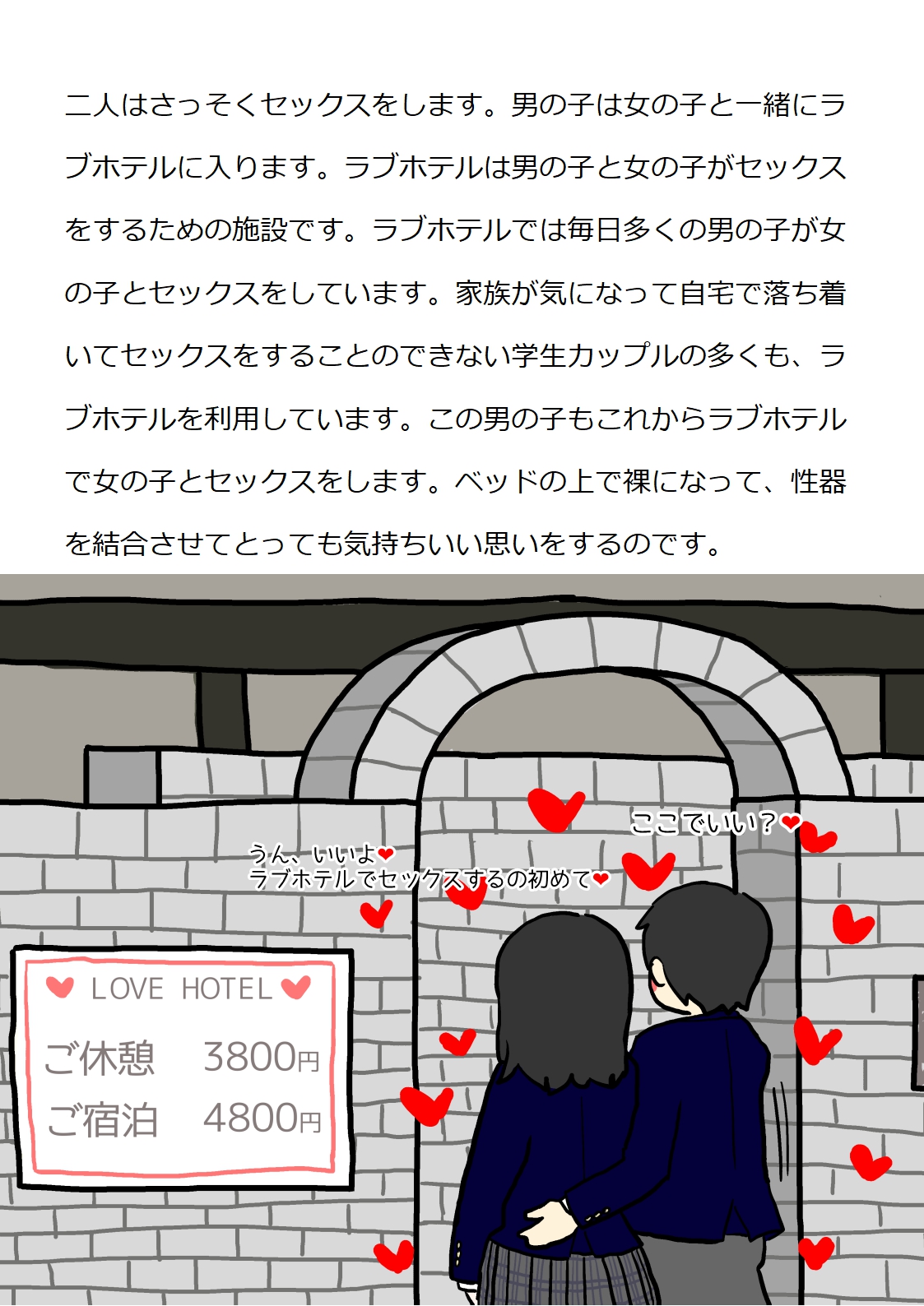 [poza] 思春期の男の子のための性教育・同級生の女の子とセックスをして赤ちゃんを作るおはなし