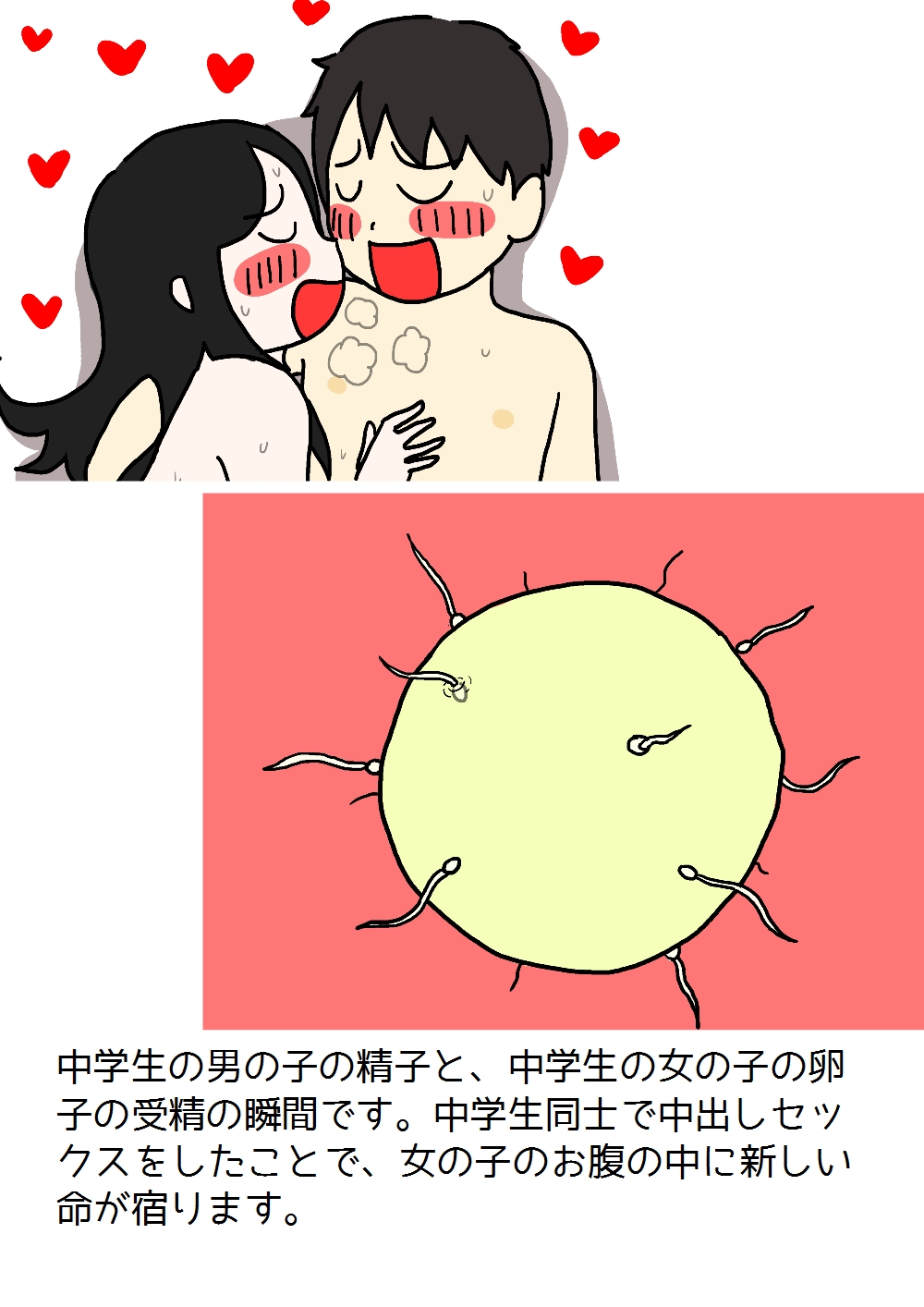 [poza] 思春期の男の子のための性教育・女の子を妊娠させるための中出しセックス入門