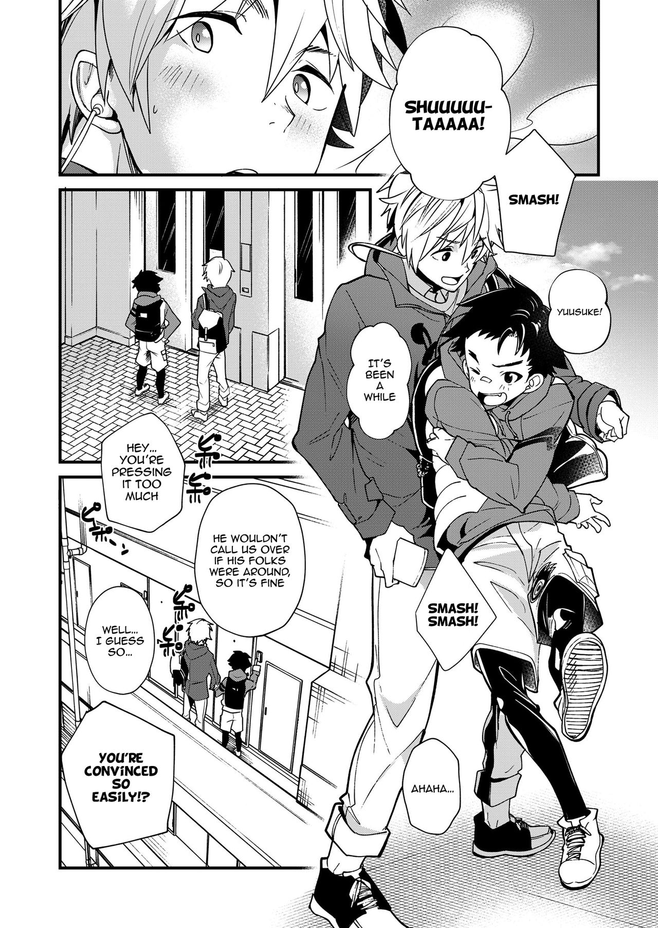 [エイチジジョウ (たかみや)] えむけん２男子四人ワリカンえっち！ [英訳] [DL版]