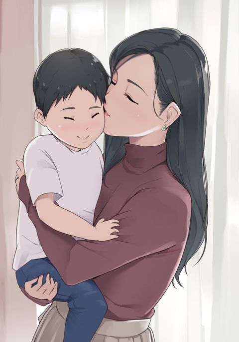 母の顔とおなの顔おつかかわるママの大橋