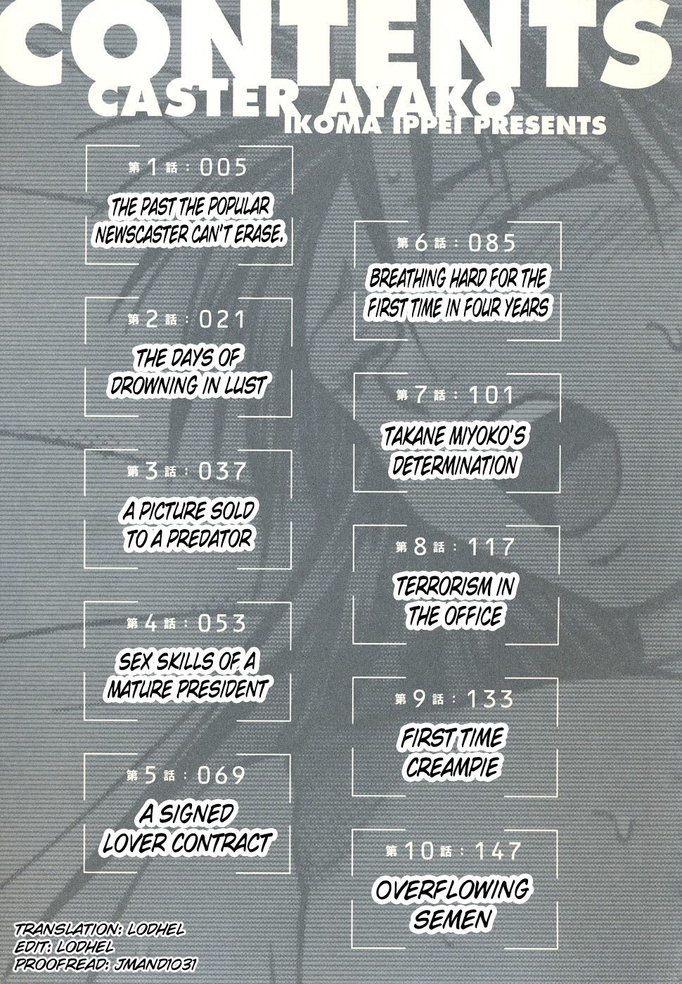 [伊駒一平] キャスター亜矢子 完全版 第1-16話 [英訳]