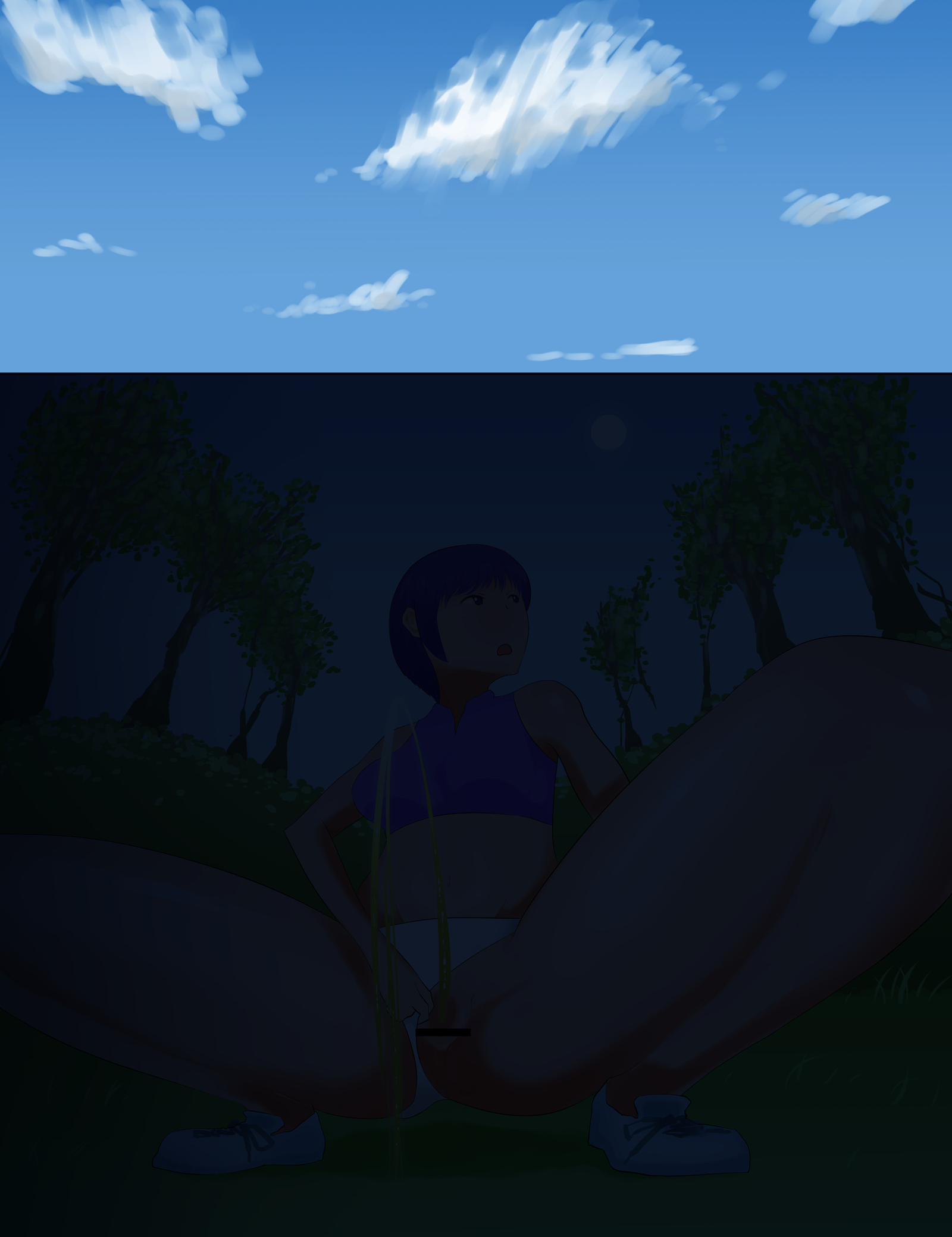 【黙劇】陸城部光海がのしょん：花下けたらつよきなたいおおされた