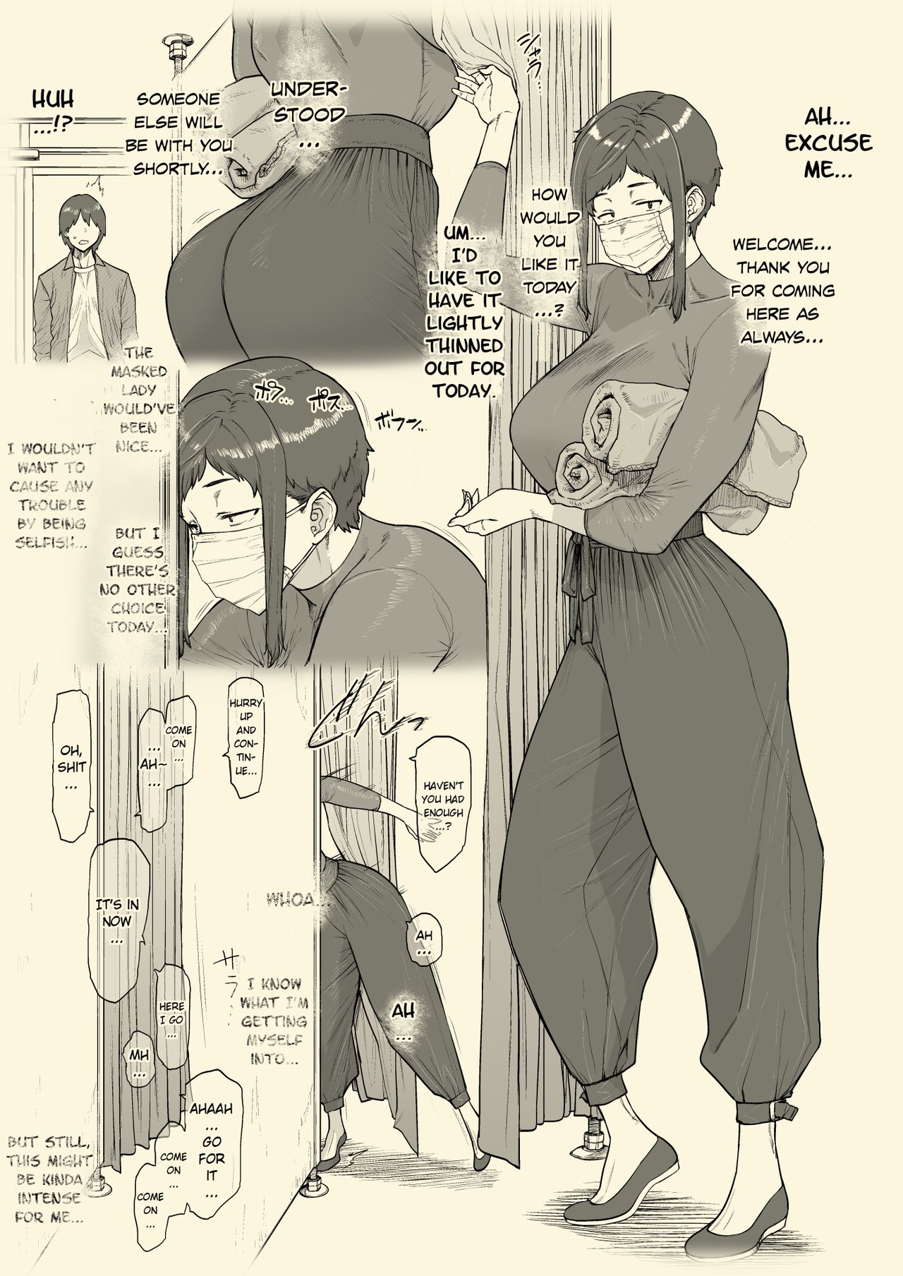 [はよしねま (越山弱衰)] 1000円カットのおネエさんにスいてもらう本。II [DL版] [英訳]