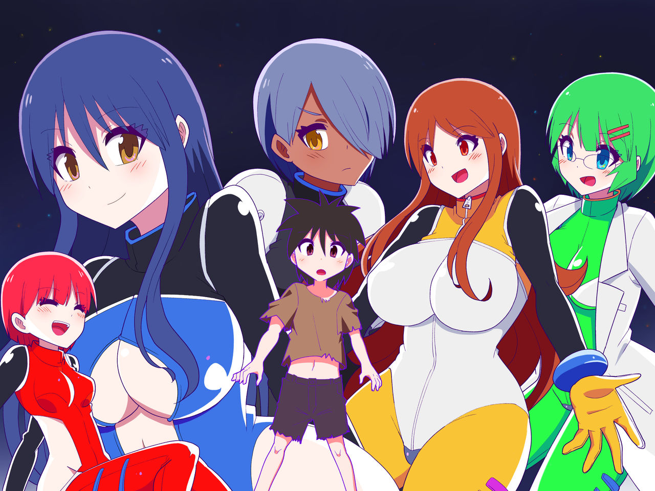 宇宙船乗組員のお姉さん達が食糧危機を密航者の少年の精液で解決する話