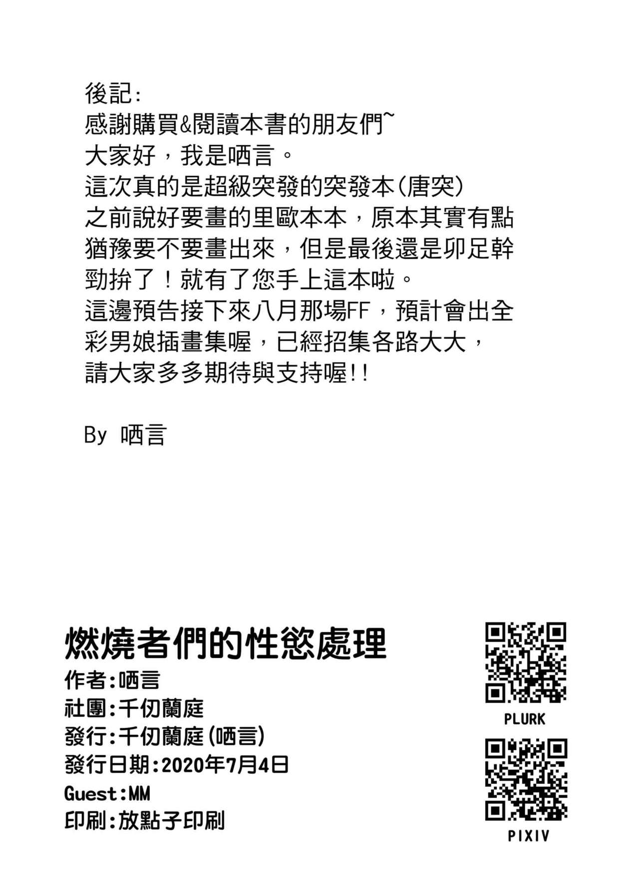 [千仞蘭庭 (哂言)] 燃燒者們的性慾處理 (プロメア) [英訳] [DL版]