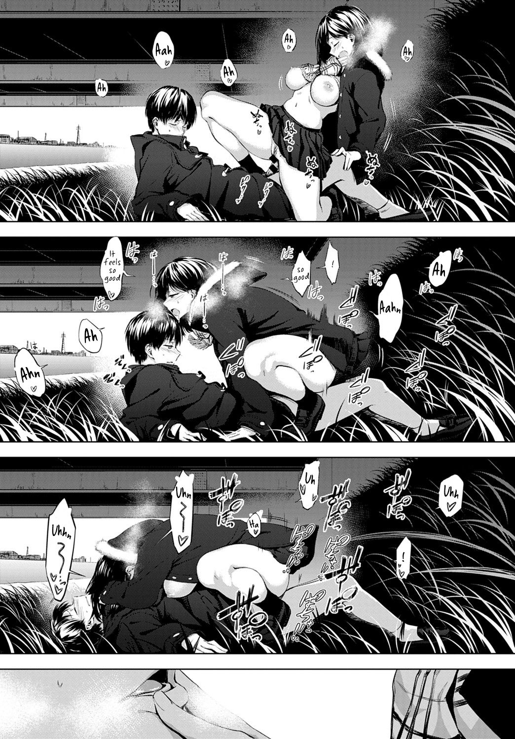 [歯車] 放課後、橋の下で、 (COMIC アンスリウム 2020年2月号) [英訳] [DL版]
