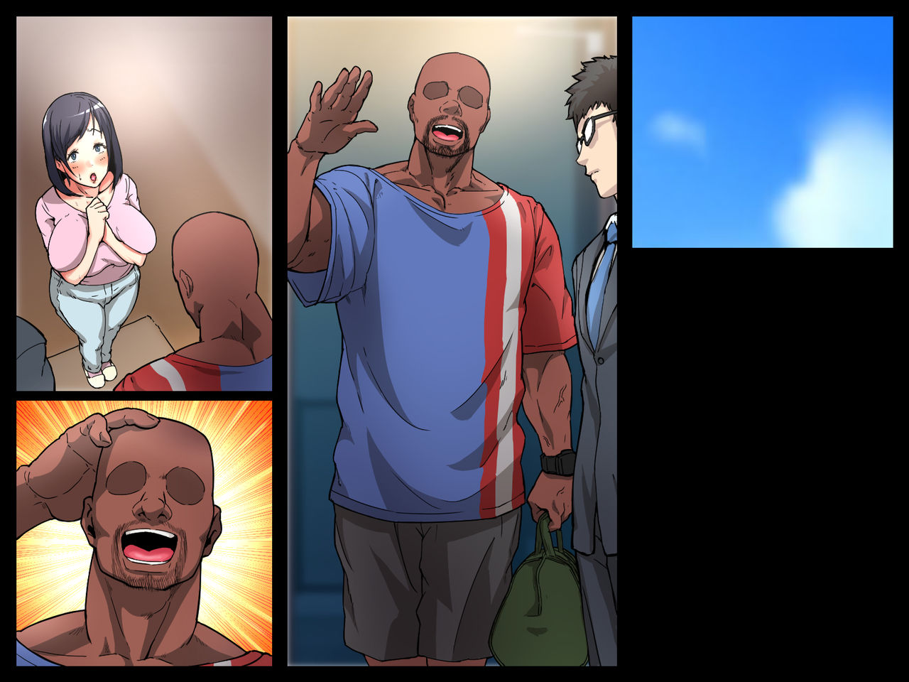 [スポンジヘッド (だるぐゎ)] 黒人留学生に寝取られる人妻～前編～