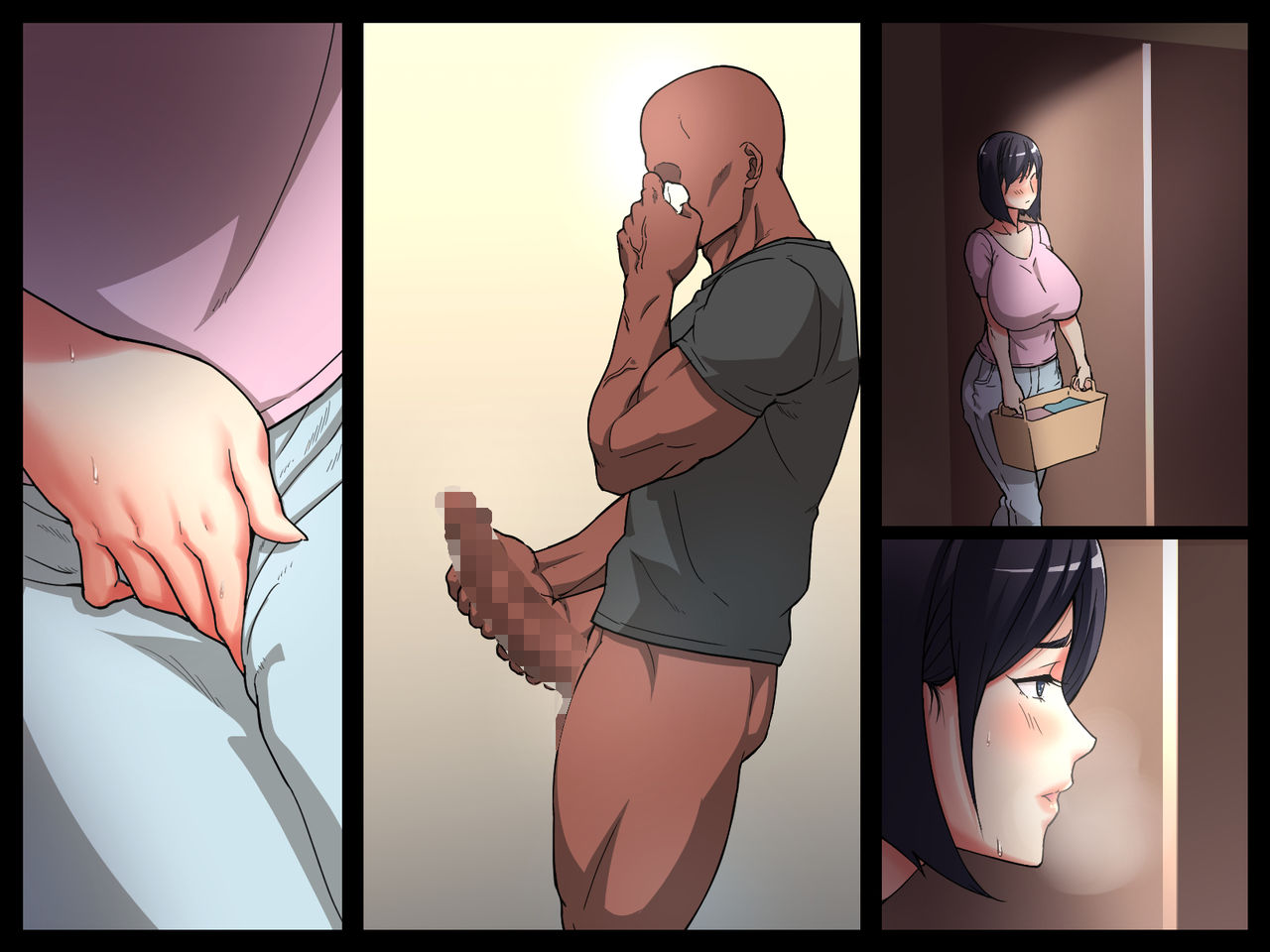 [スポンジヘッド (だるぐゎ)] 黒人留学生に寝取られる人妻～前編～