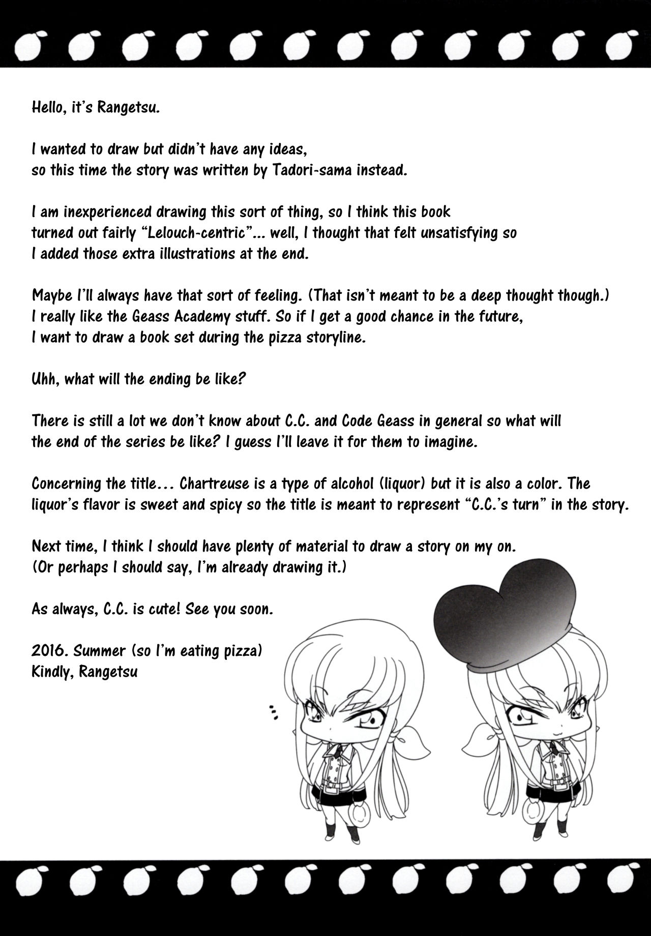 (C90) [CREAYUS (嵐月)] Chartreuse Noise (コードギアス 反逆のルルーシュ) [英訳]