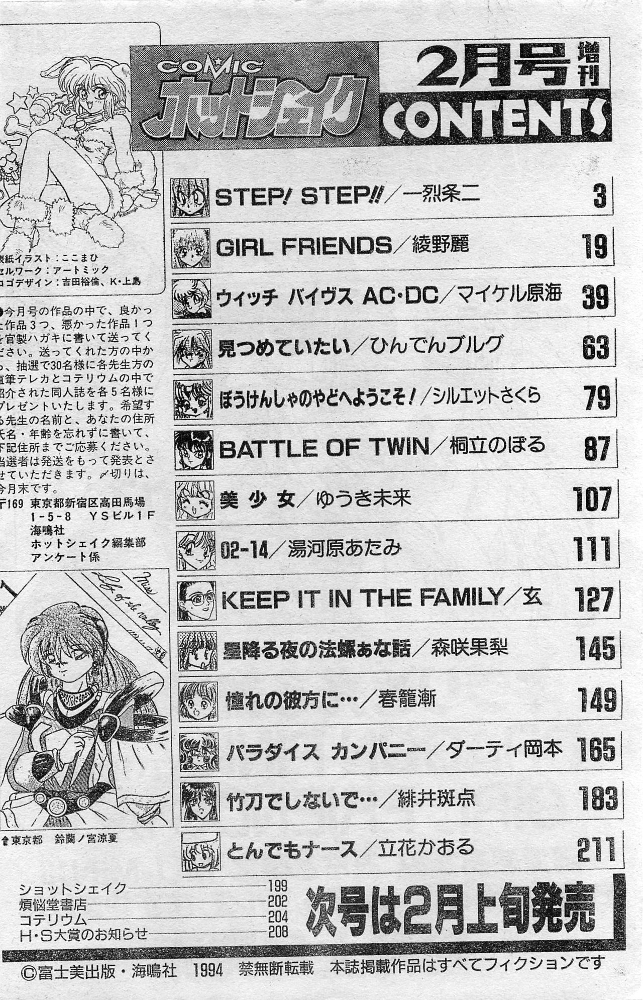 COMIC ホットシェイク キャンディータイム海賊版 1994年2月号増刊
