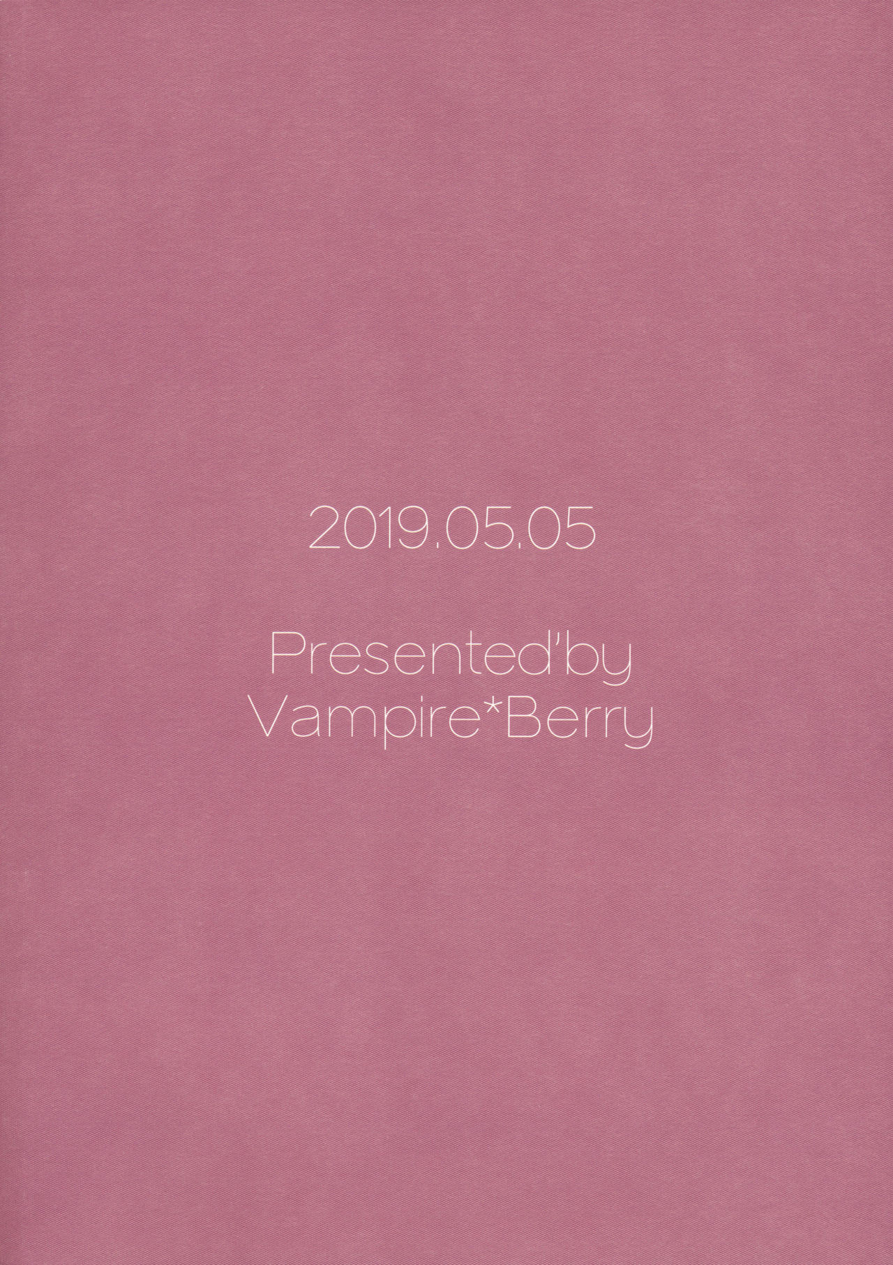 (例大祭16) [Vampire*Berry (扇城ひな)] フタリシズカ (東方Project)