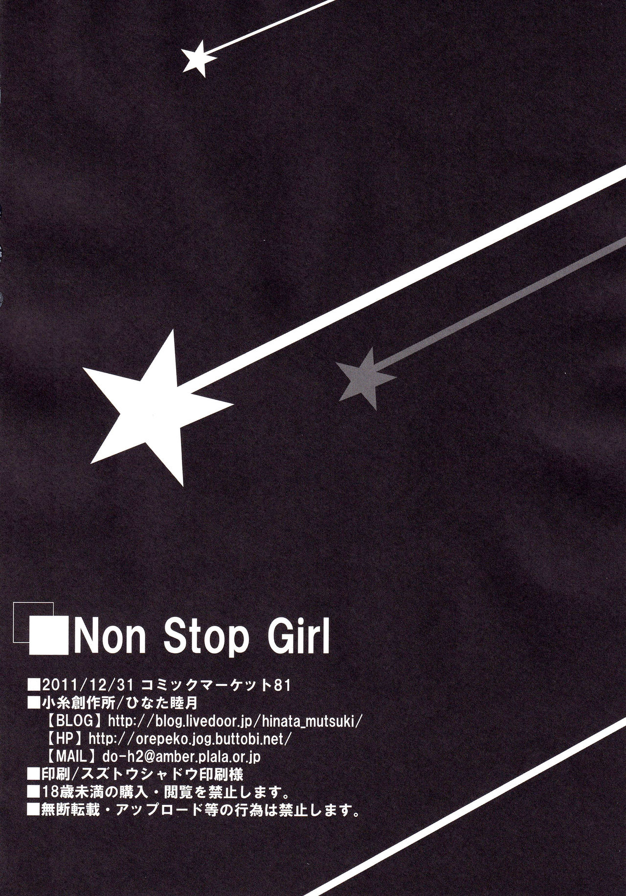 (C81) [小糸創作所 (ひなた睦月)] Non Stop Girl (アイドルマスター)