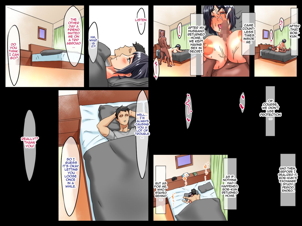 [スポンジヘッド (だるぐゎ)] 黒人留学生に寝取られる人妻～後編～ [英訳]