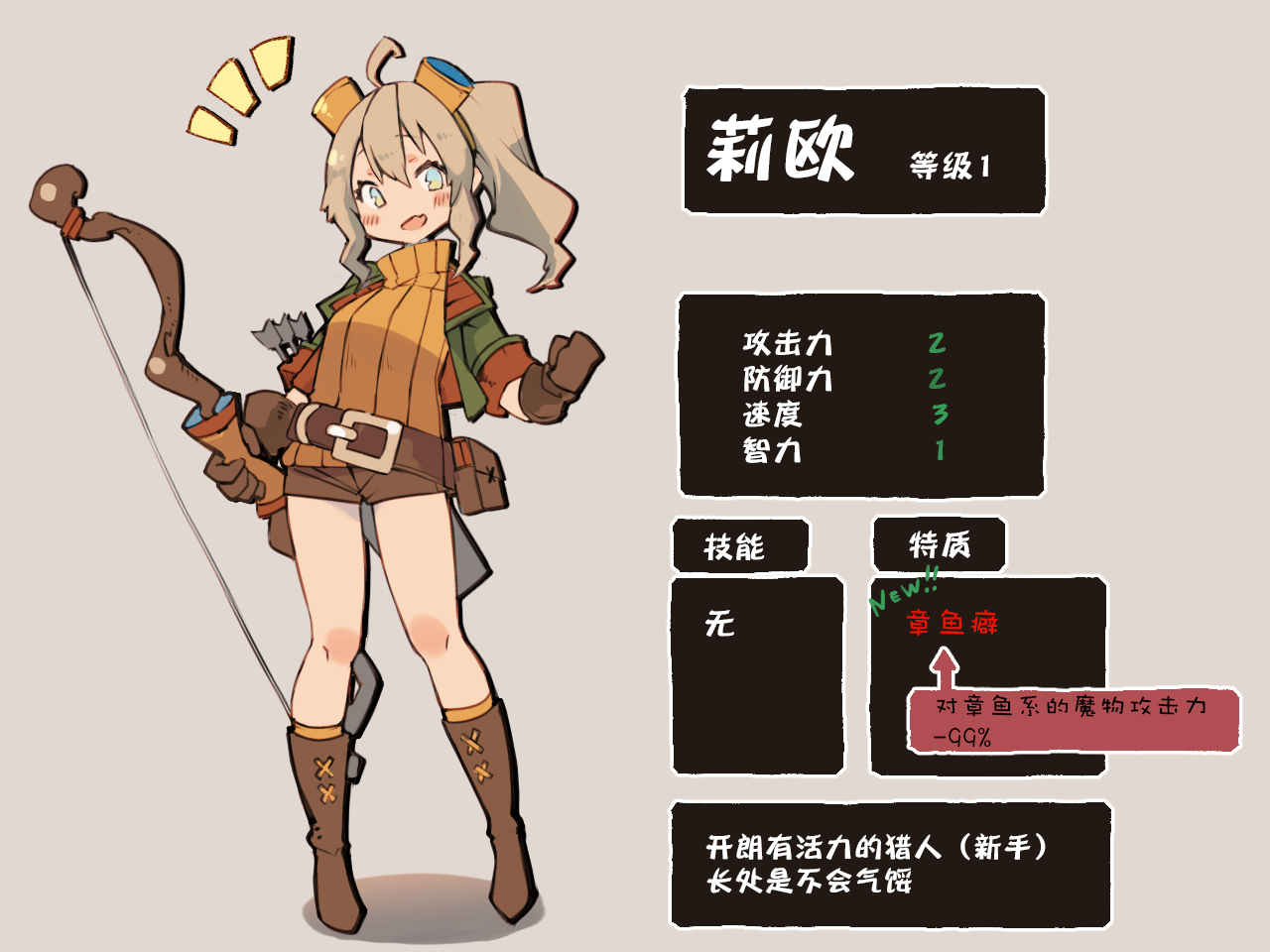 [けもみん之助] クリーチャーにスキスキHされちゃうハンターLV1 [中国翻訳]