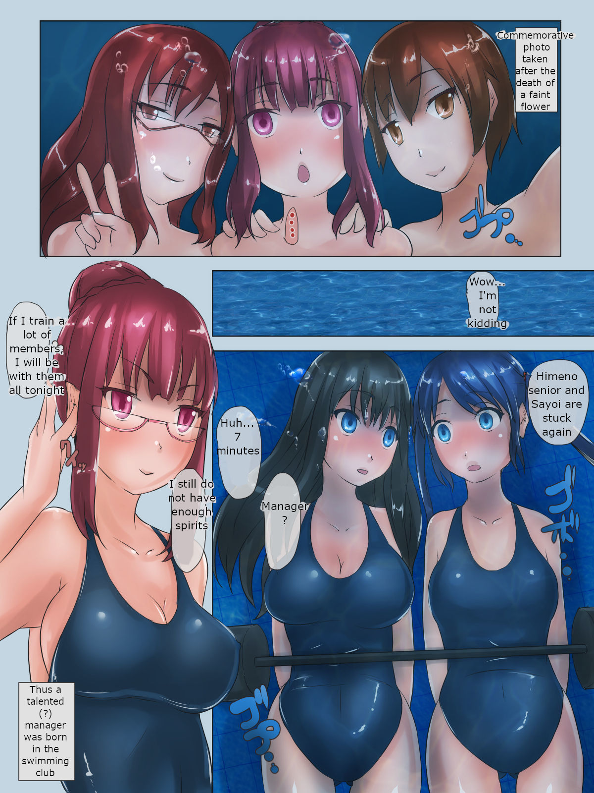 [H2O Aquarium (H2O)] 水泳部のマネージャーを水責め研修するお話 [英訳]