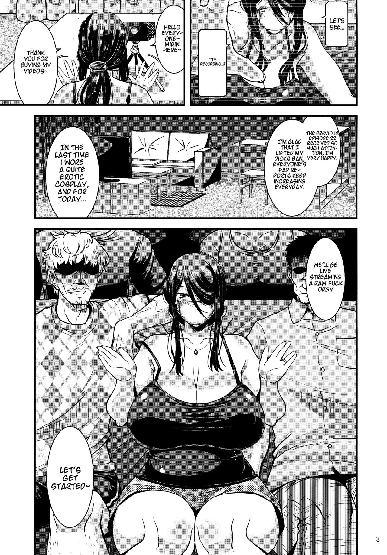 (C95) [gos to vi (歌麿)] エロ動画配信が趣味の奥さんの生ハメ乱交公開マゾ便器 [英訳]