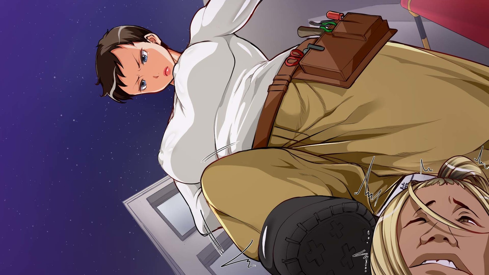 強いドミナトリックスの母とトラシーガイ