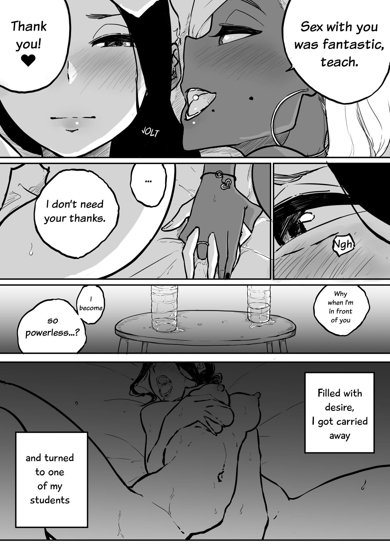 [Sky Dogma (ぱんだこりゃ)] スパルタ先生が教え子のビッチギャルにエッチな事される話2 [英訳]
