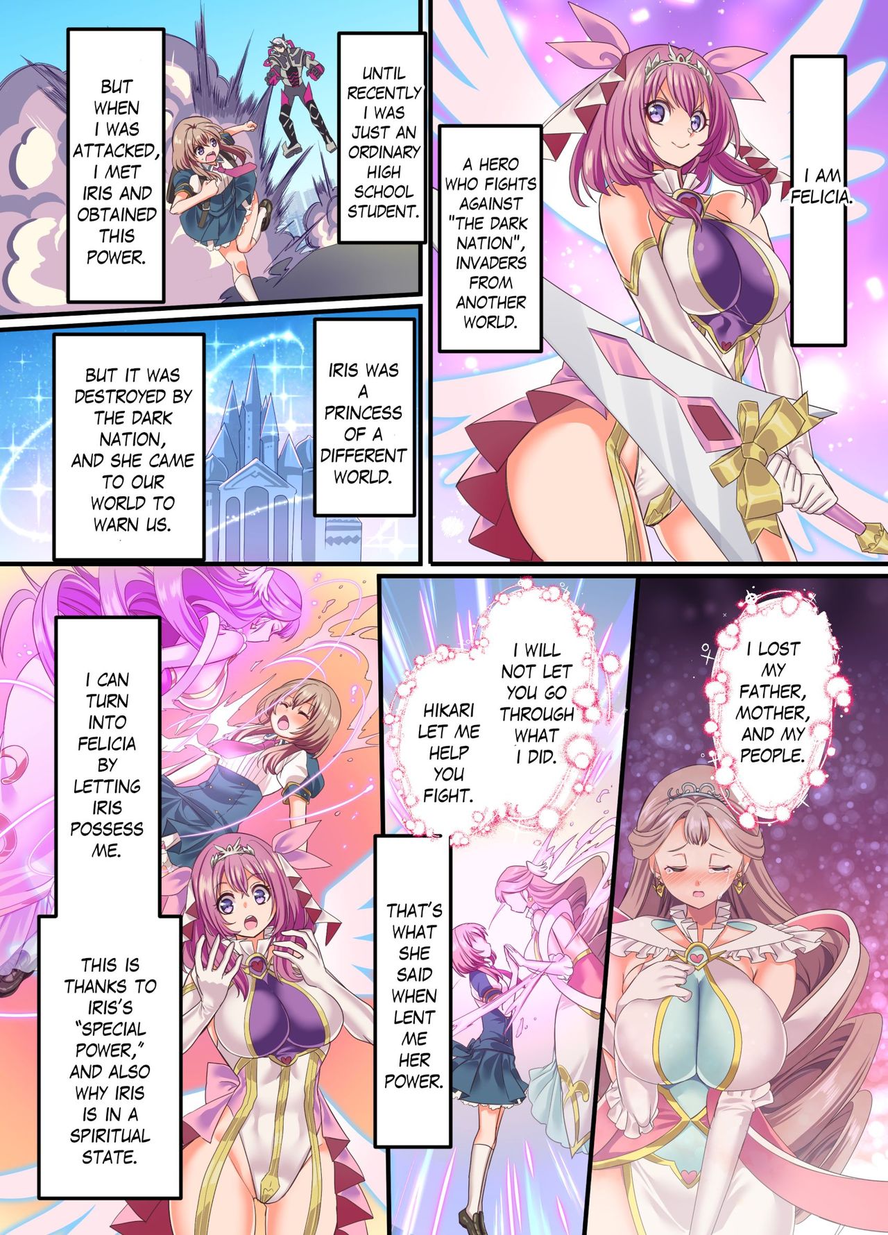 [憑依ラヴァー (孝至)] 閃光纏姫フェリシア～狙われた憑依変身ヒロインの肉体～ [英語]