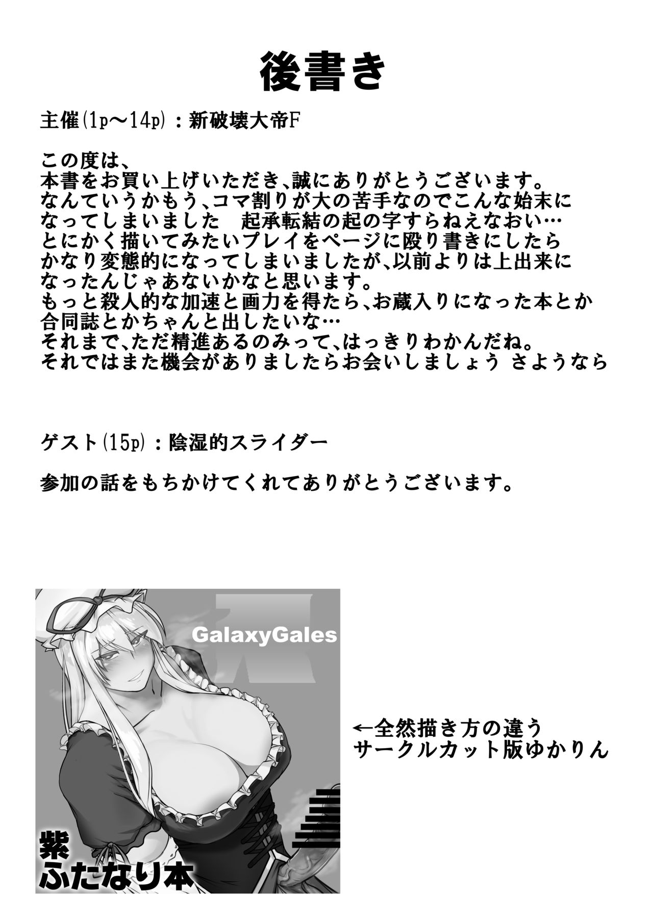 [galaxy gales(破壊大帝)] ゆかりんにいろいろする本(東方Project)[DL版]