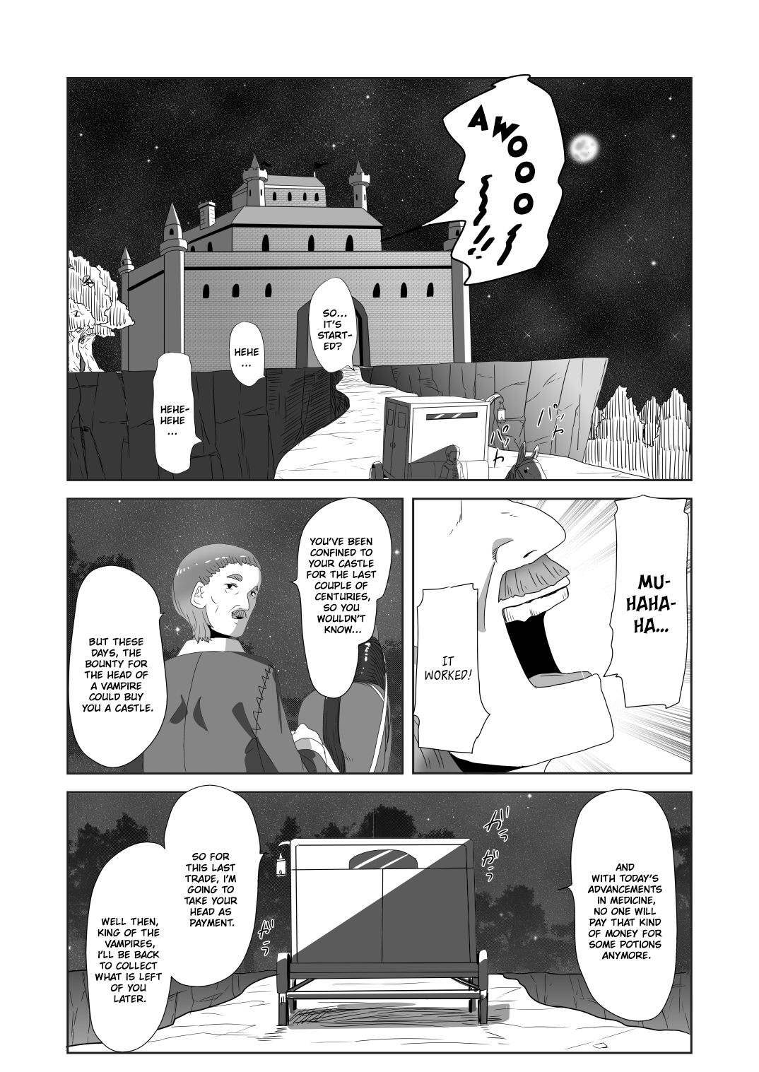 [日々草話 (アパッチ)] ショタ吸血鬼と生贄のフタナリ狼姫 [英訳]