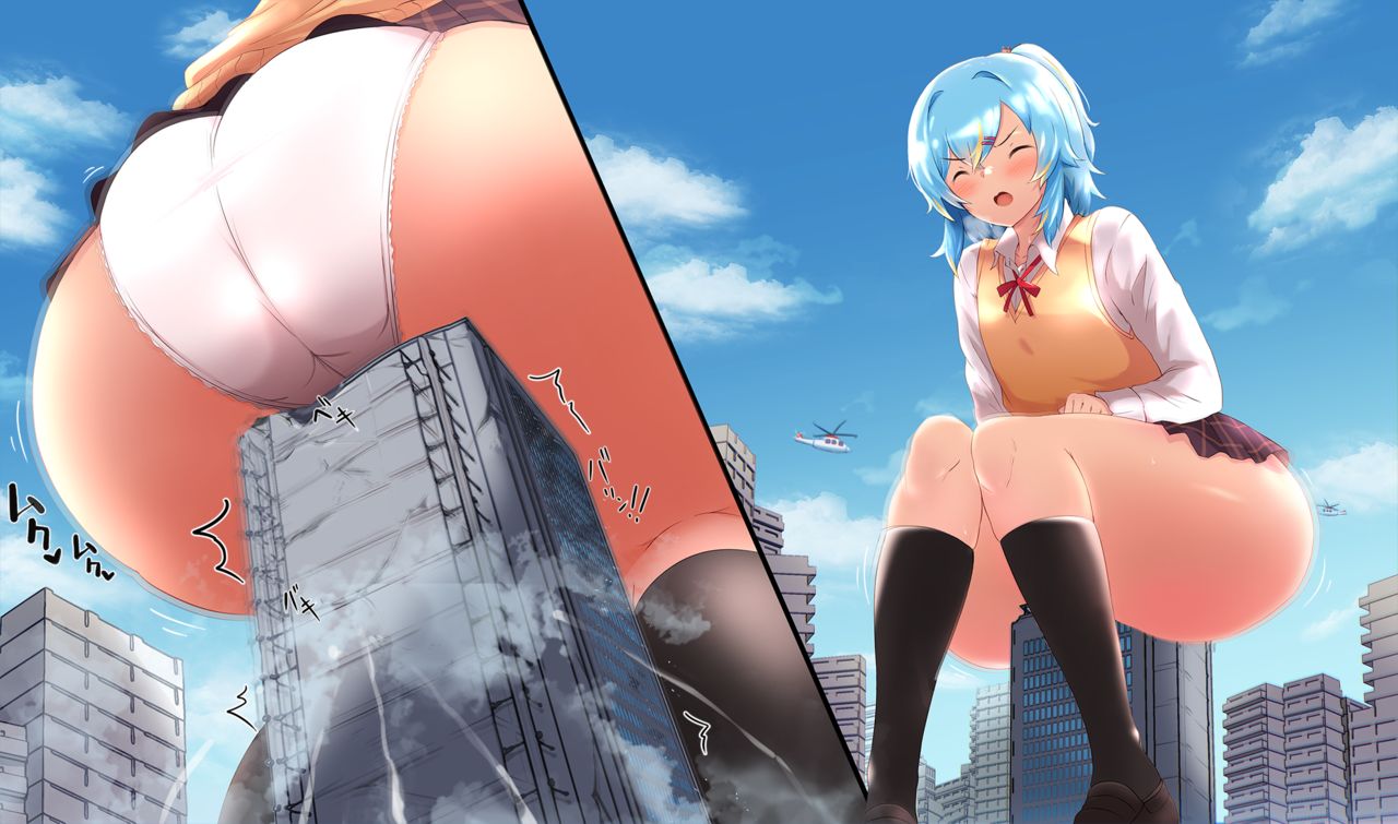 [てるを] るい巨大化イラストの差分セット [英訳]