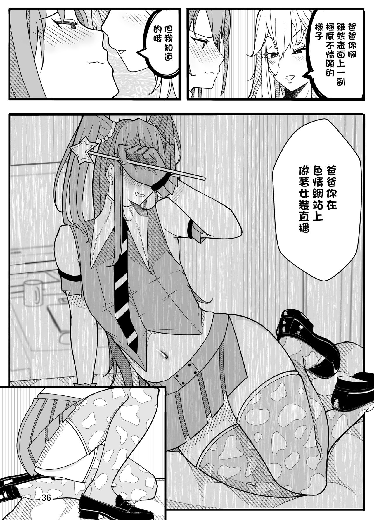 [牙を剥く] (パパさんだけど)女子高生に女の子にされました【逆アナル】 [中国翻訳]