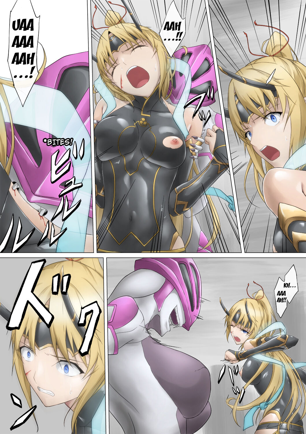 [ばっくゆあらっく (mogO-721)] ヒロイン敗辱〜5人の敵に代わるがわる〜 [英訳]