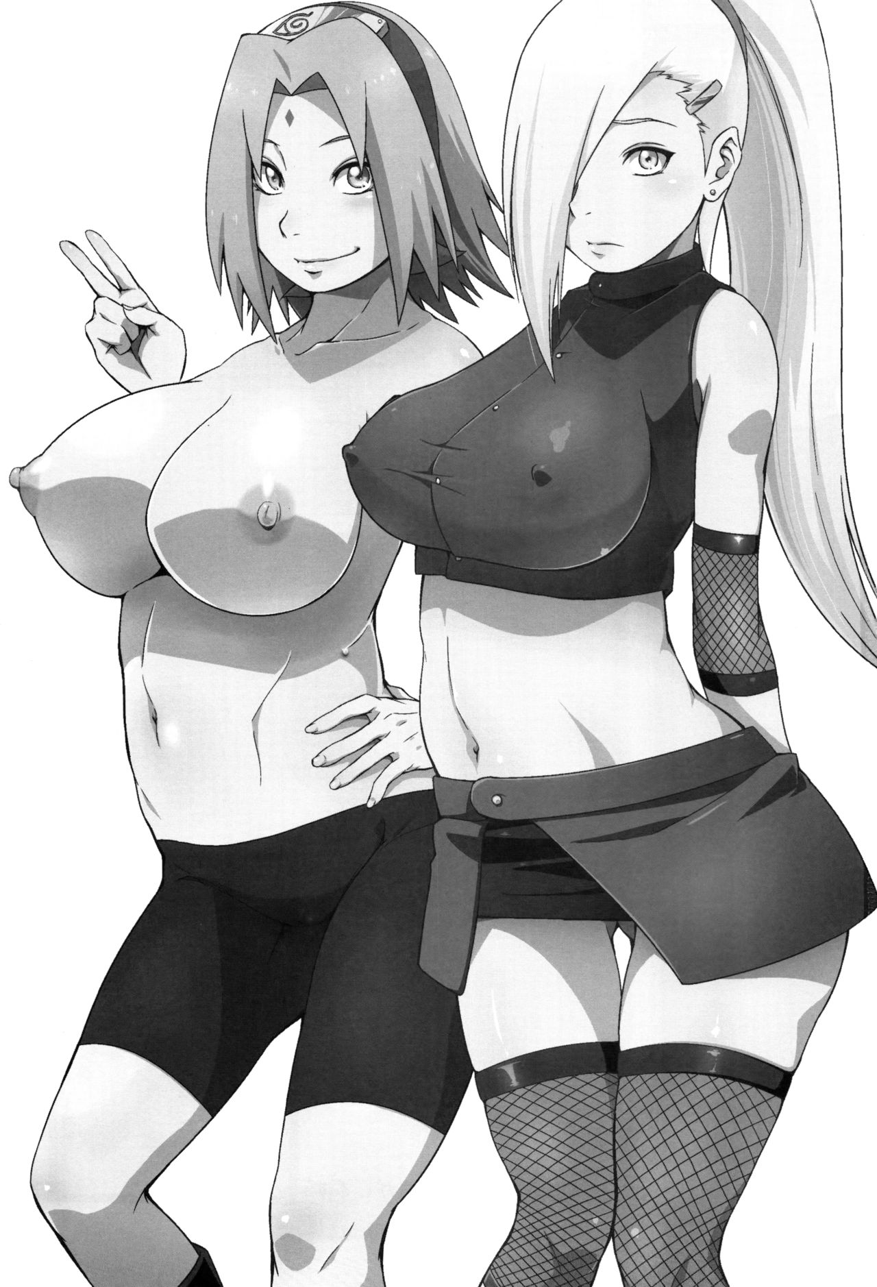 (C92) [からきし傭兵団 真雅 (砂原渉)] 牡丹と桜 (NARUTO -ナルト-) [スペイン翻訳] [カラー化]