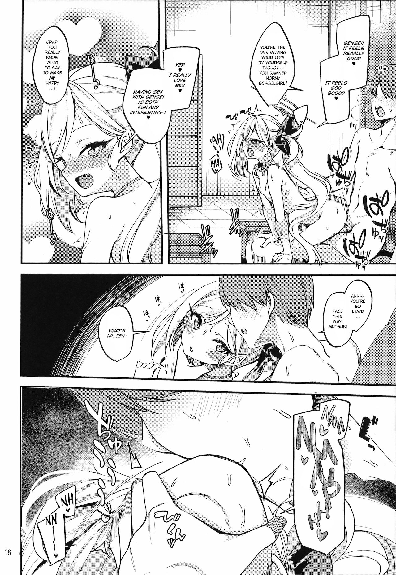 (COMIC1 BS祭 スペシャル) [りゅうかくさんのどあめ (極太眉毛)] ムツキ イ・タ・ズ・ラ ワンデイ (ブルーアーカイブ) [英訳]