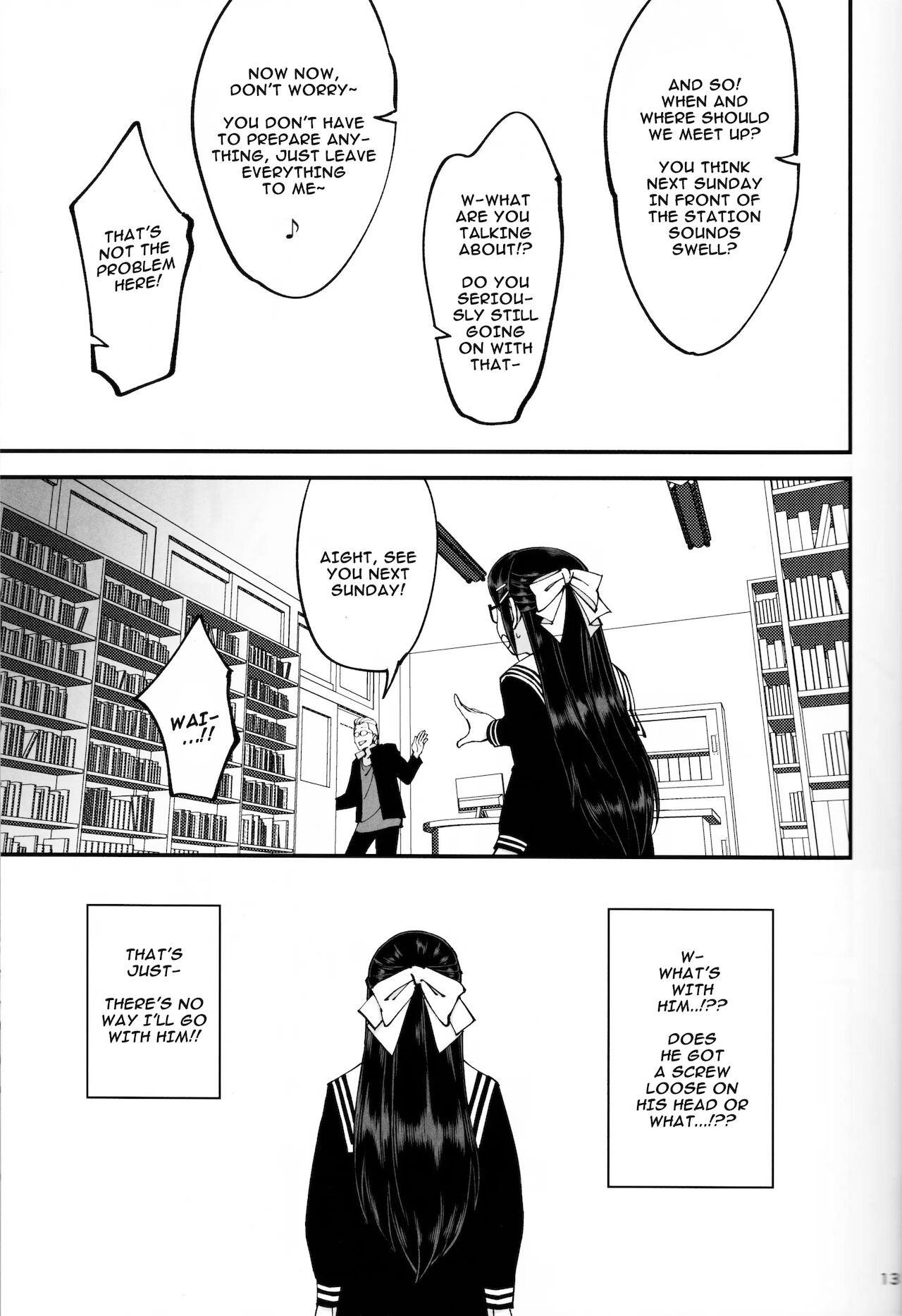 (C95) [ドクダミ (沖田あばば)] 僕が片思いしていた文学少女が軽薄なクラスメイトにNTRれた話 [英訳]