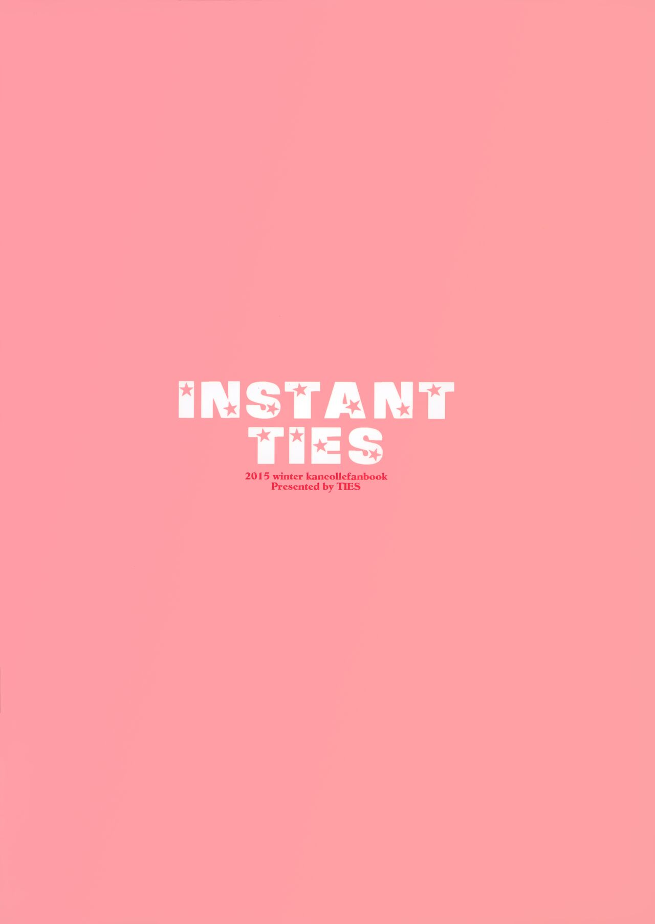 (C89) [TIES (タケイオーキ)] INSTANT TIES (艦隊これくしょん -艦これ-)