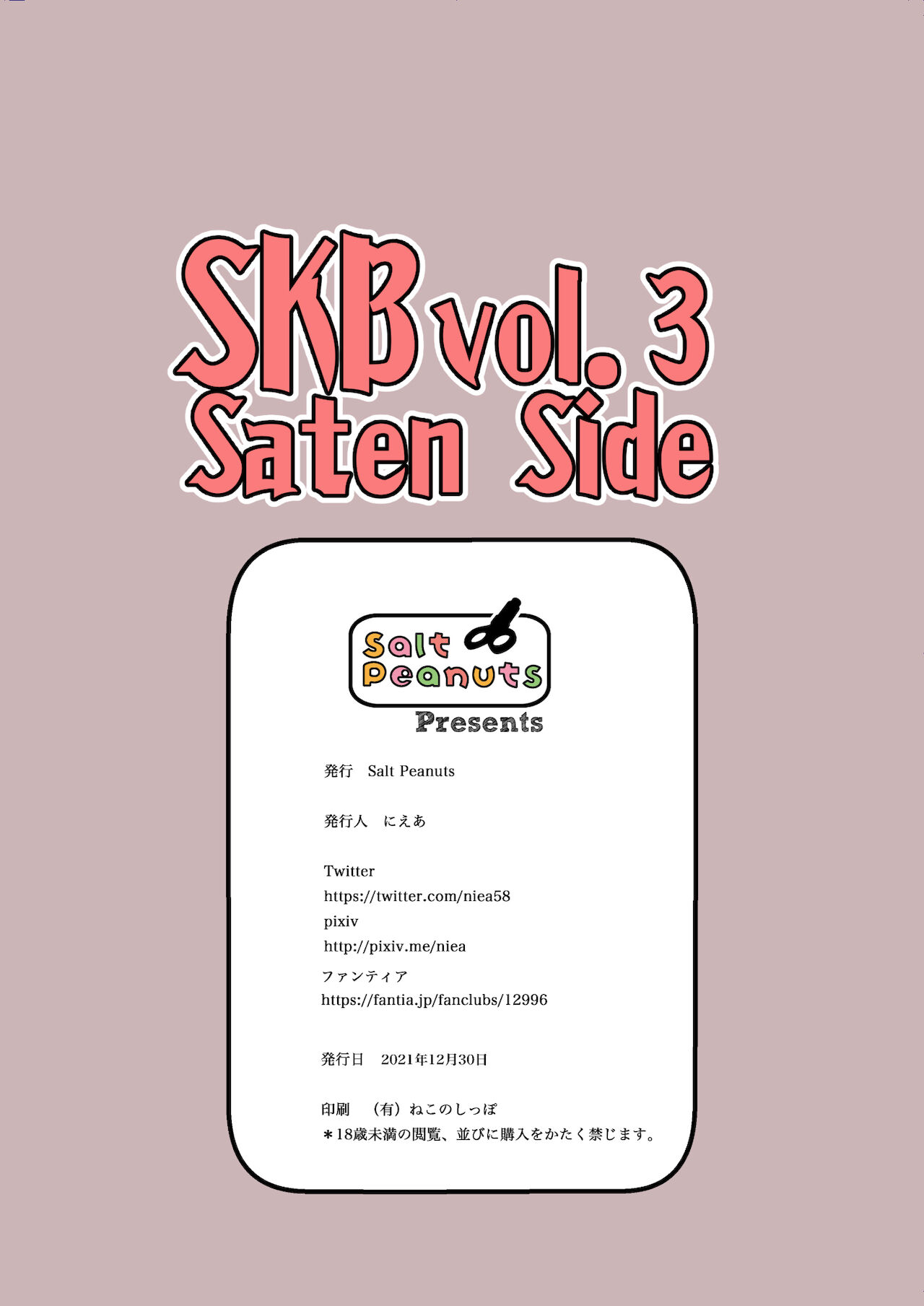 [Salt Peanuts (にえあ)] SKB vol.3 Saten Side (とある科学の超電磁砲) [DL版]