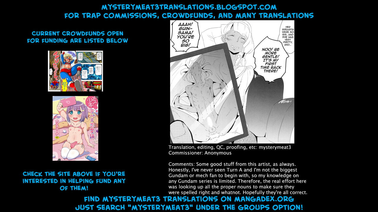 (サンクリ2016Winter) [キルシーエンジン (キルシー)] 褐色妖精456 (∀ガンダム) [英訳]