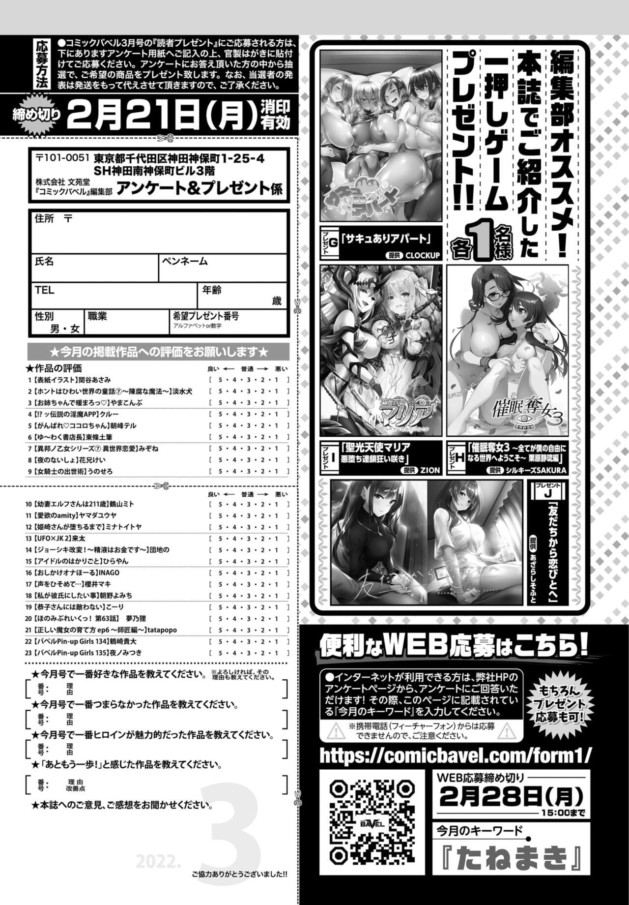 COMIC BAVEL 2022年3月号 [DL版]