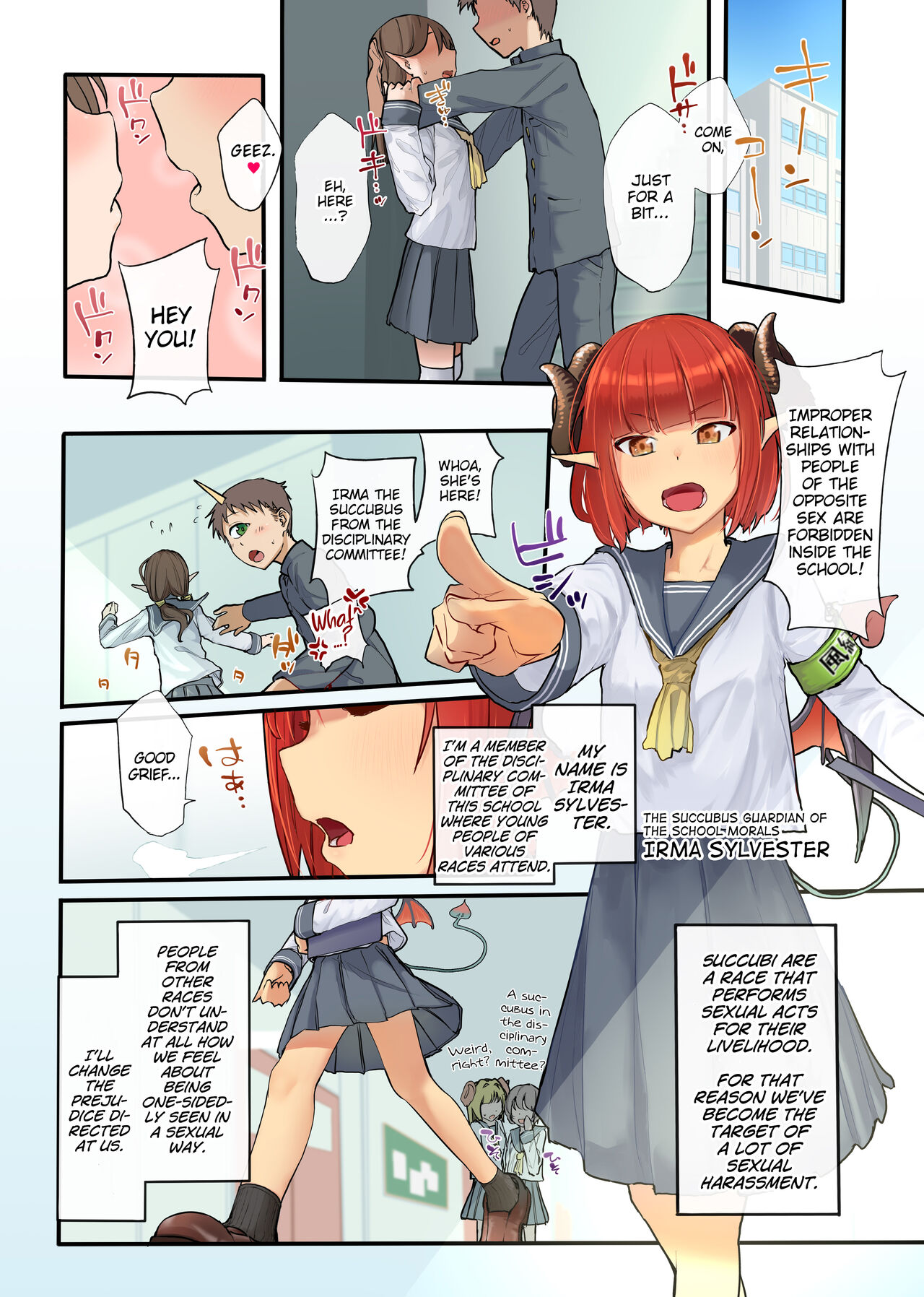 [からももたると (きんだつ)] 潔癖風紀委員サキュバスの淫ターンシップ ～1週間みっちり♥強制奉仕活動～ [英訳]