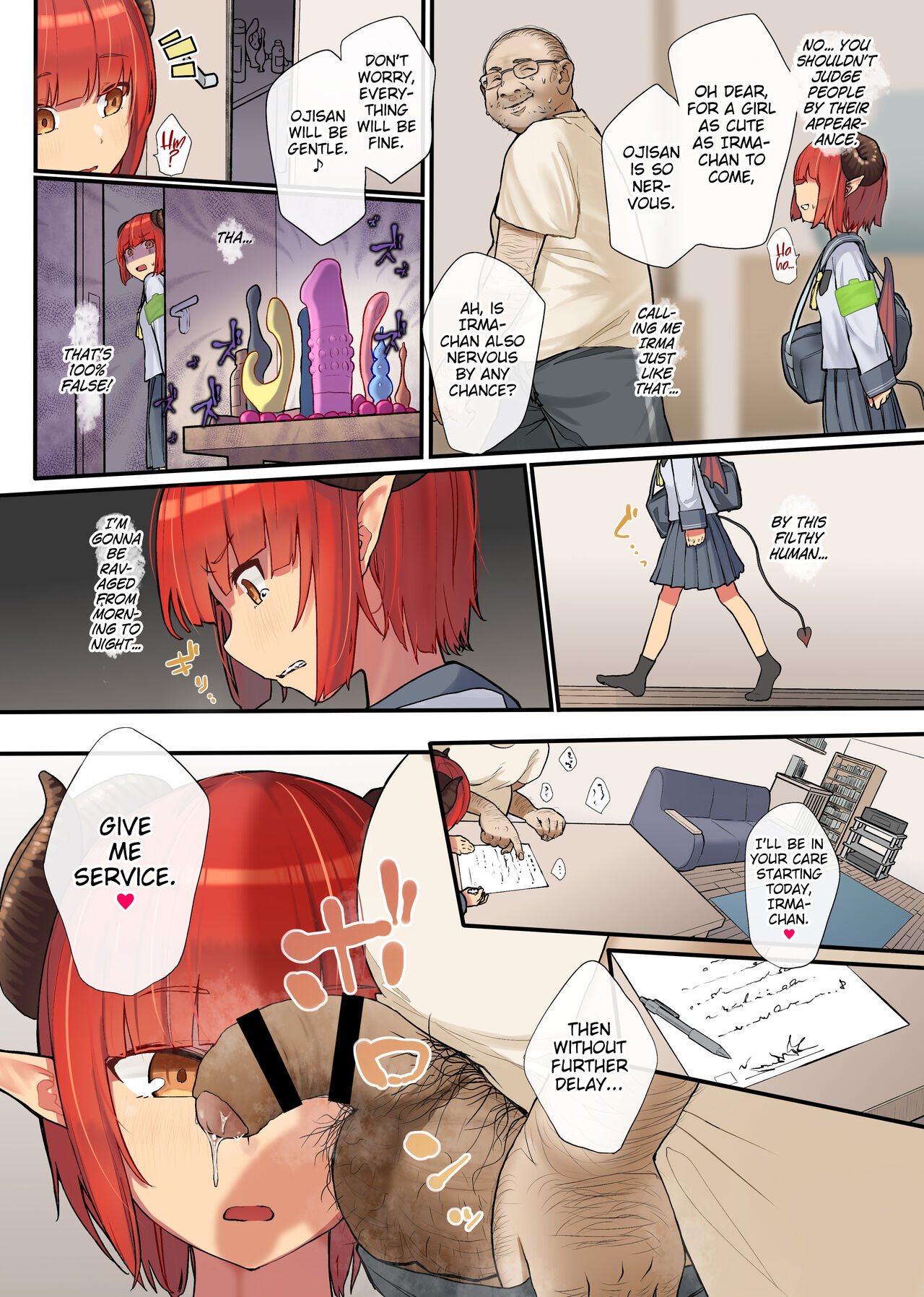 [からももたると (きんだつ)] 潔癖風紀委員サキュバスの淫ターンシップ ～1週間みっちり♥強制奉仕活動～ [英訳]