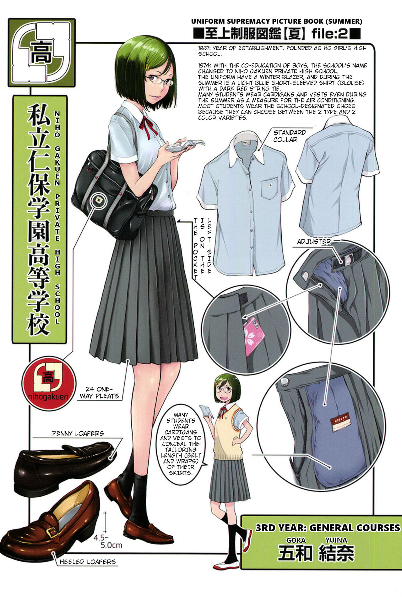 [はらざきたくま] 第二区: 私立仁保学園高等学校 / 五和結奈 (制服至上主義 -夏-) [英訳]