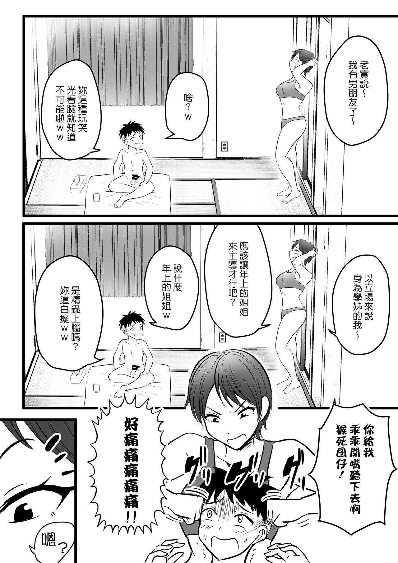 [ぽっぷマシンガン]ボーイッシュの姉に練習台として搾られた (中文)