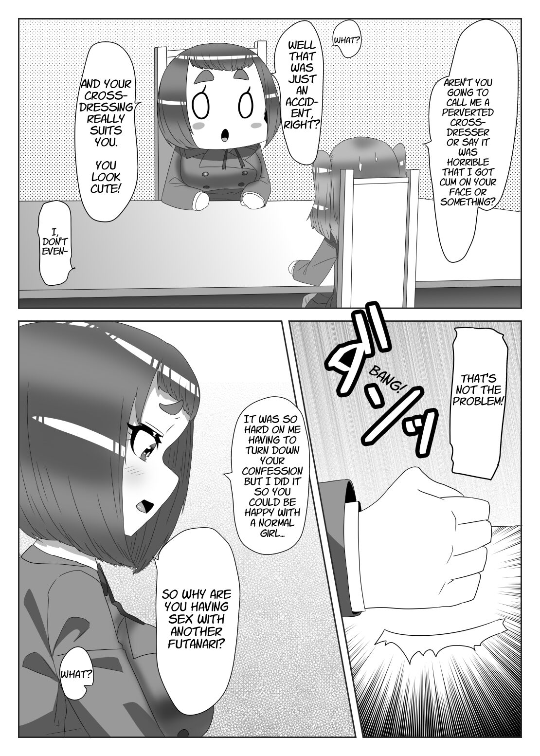 [日々草話 (アパッチ)] ふたなり生徒会長の不良男の娘更生計画2 [英訳]