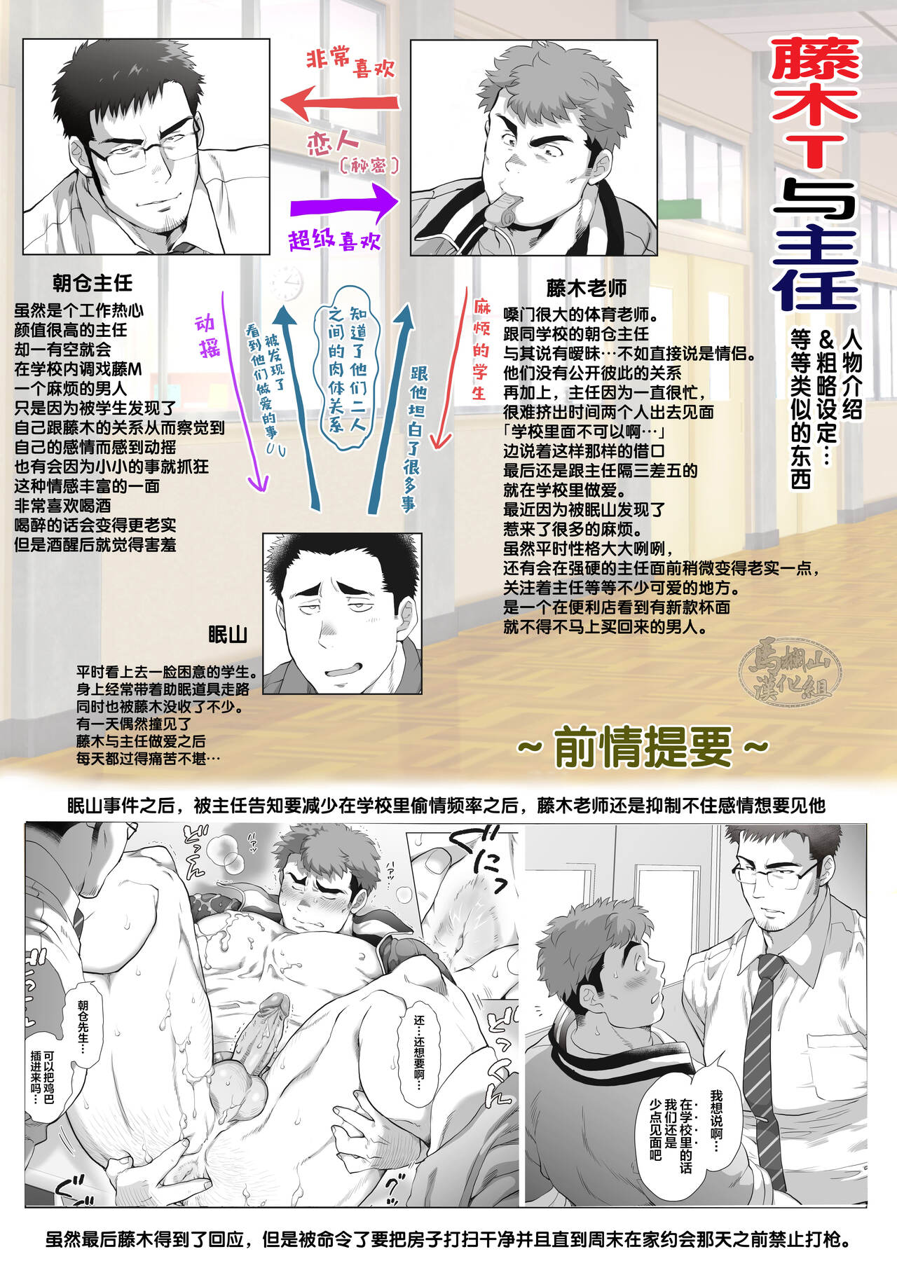 [おちゃおちゃ本舗 (茶柱立吉)] フジTと教頭～二人きりの週末（前編）～ [中国翻訳] [DL版]