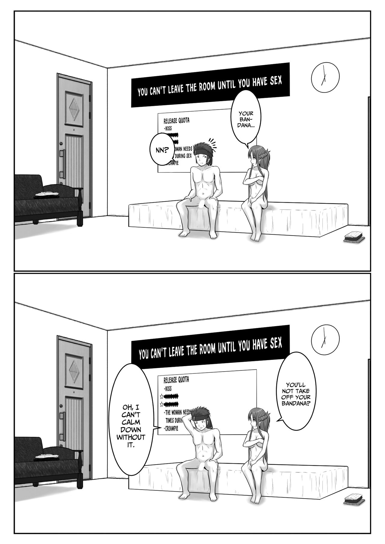 [アトリエフジミヤ (フジミヤ子龍)] 脱出したかったのでキミ以外の人とセックスしちゃってごめんなさい (ソードアート・オンライン) [英訳]