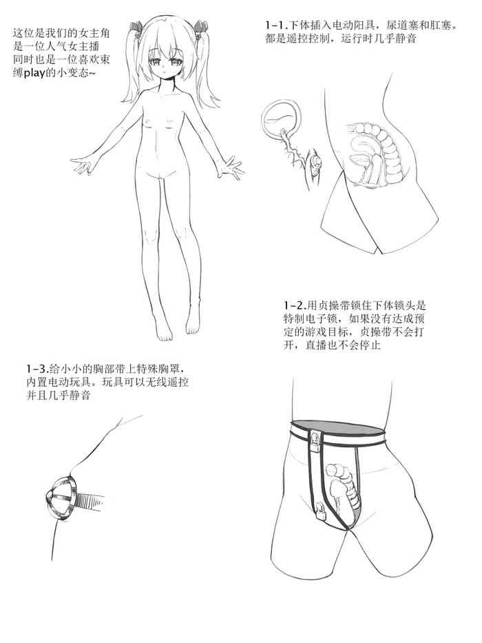 [Pixiv-96317253] [三岁嗔顽] 主播女孩重度拘束