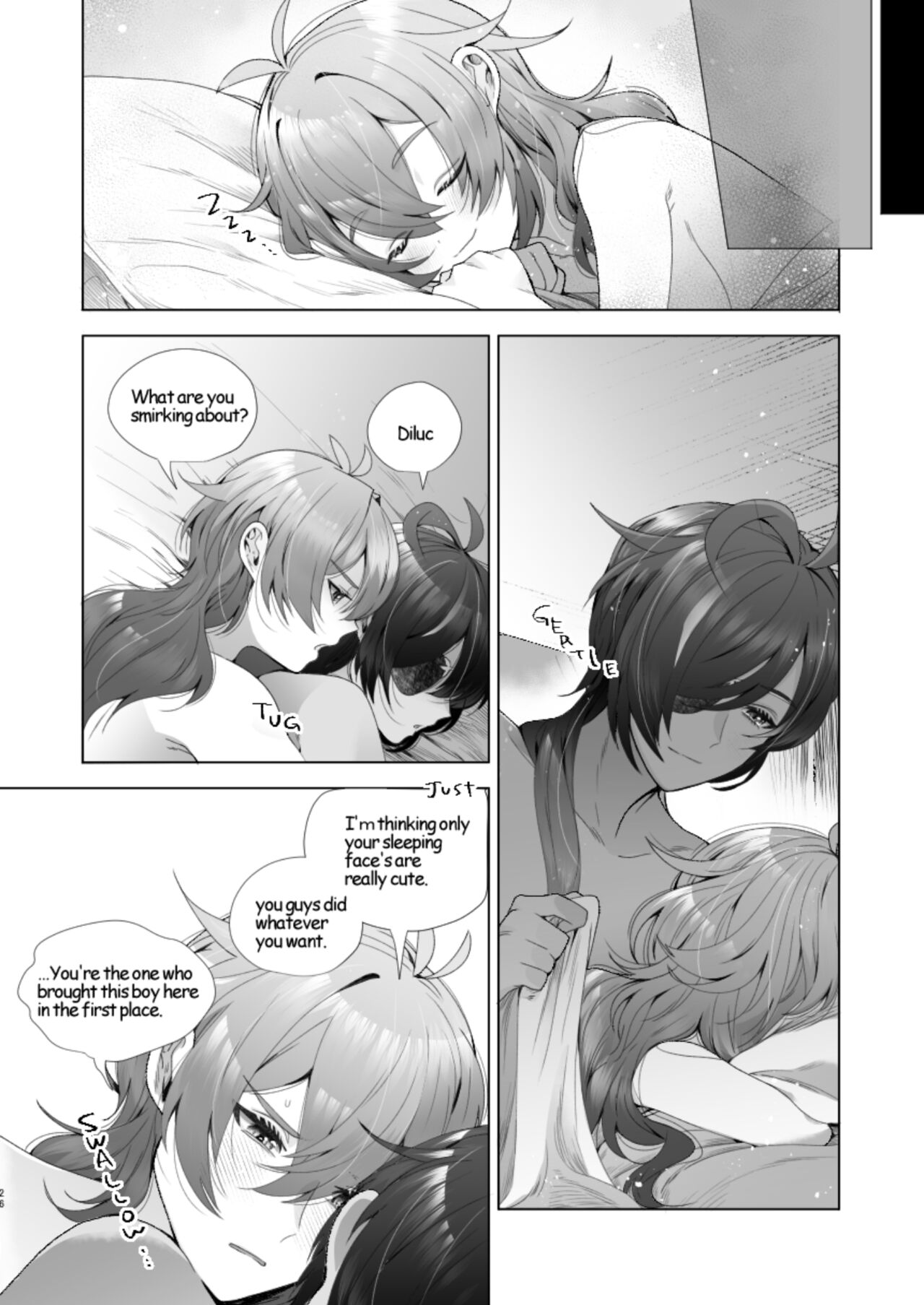 [はなや (肉職)] 僕の方がいいよね？ (原神) [英訳]